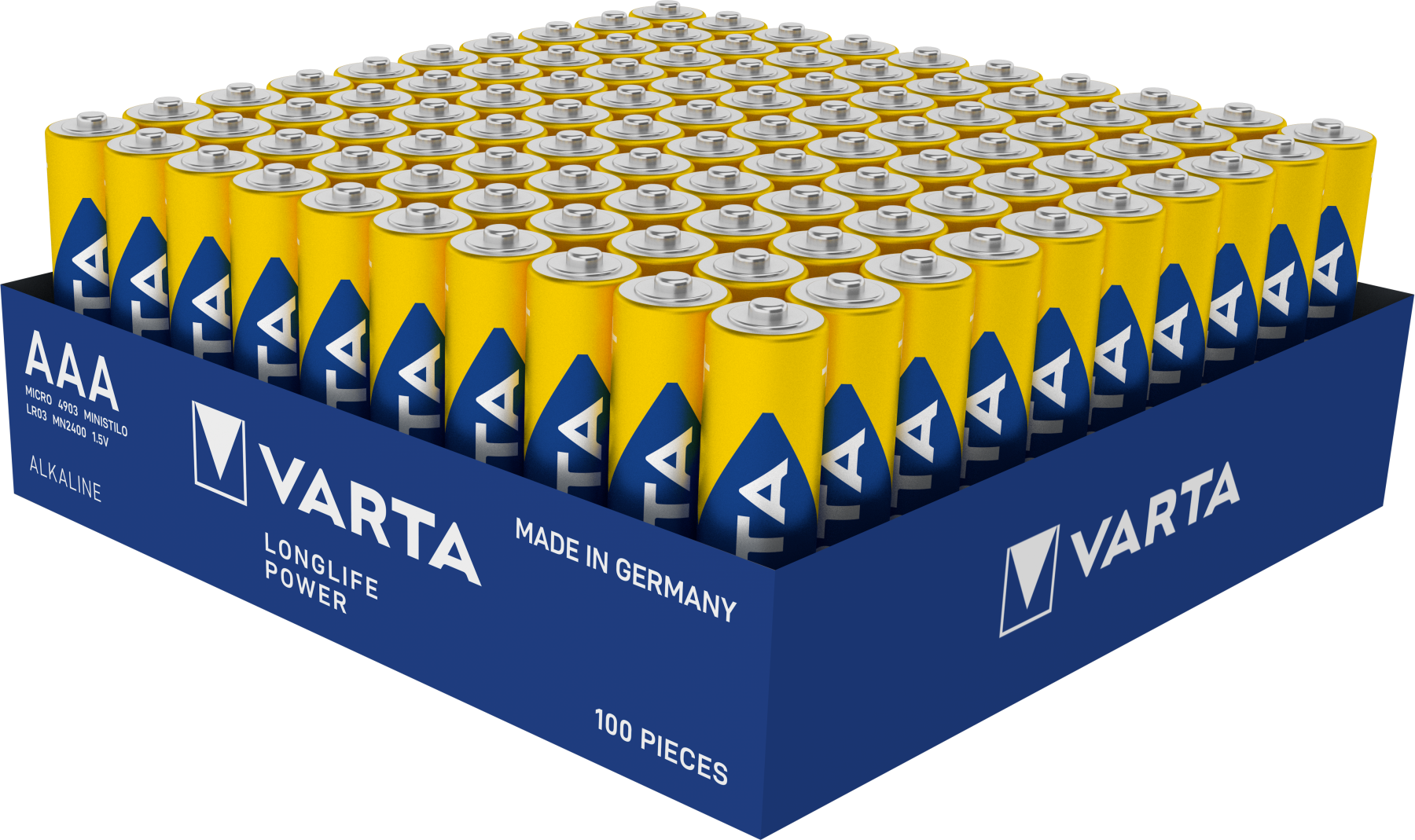 VARTA Longlife Power AAA Batteries (Pack of 100)
