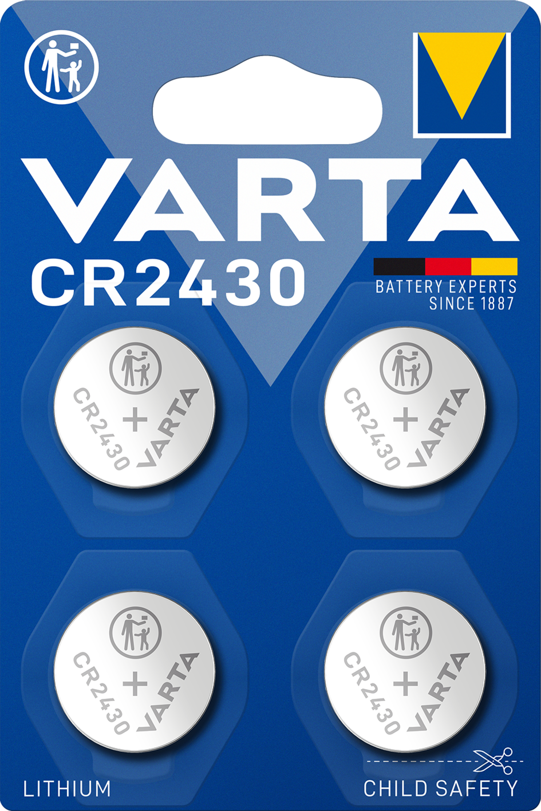 VARTA CR2430 Lithium Coin Battery 3V Pack of 4