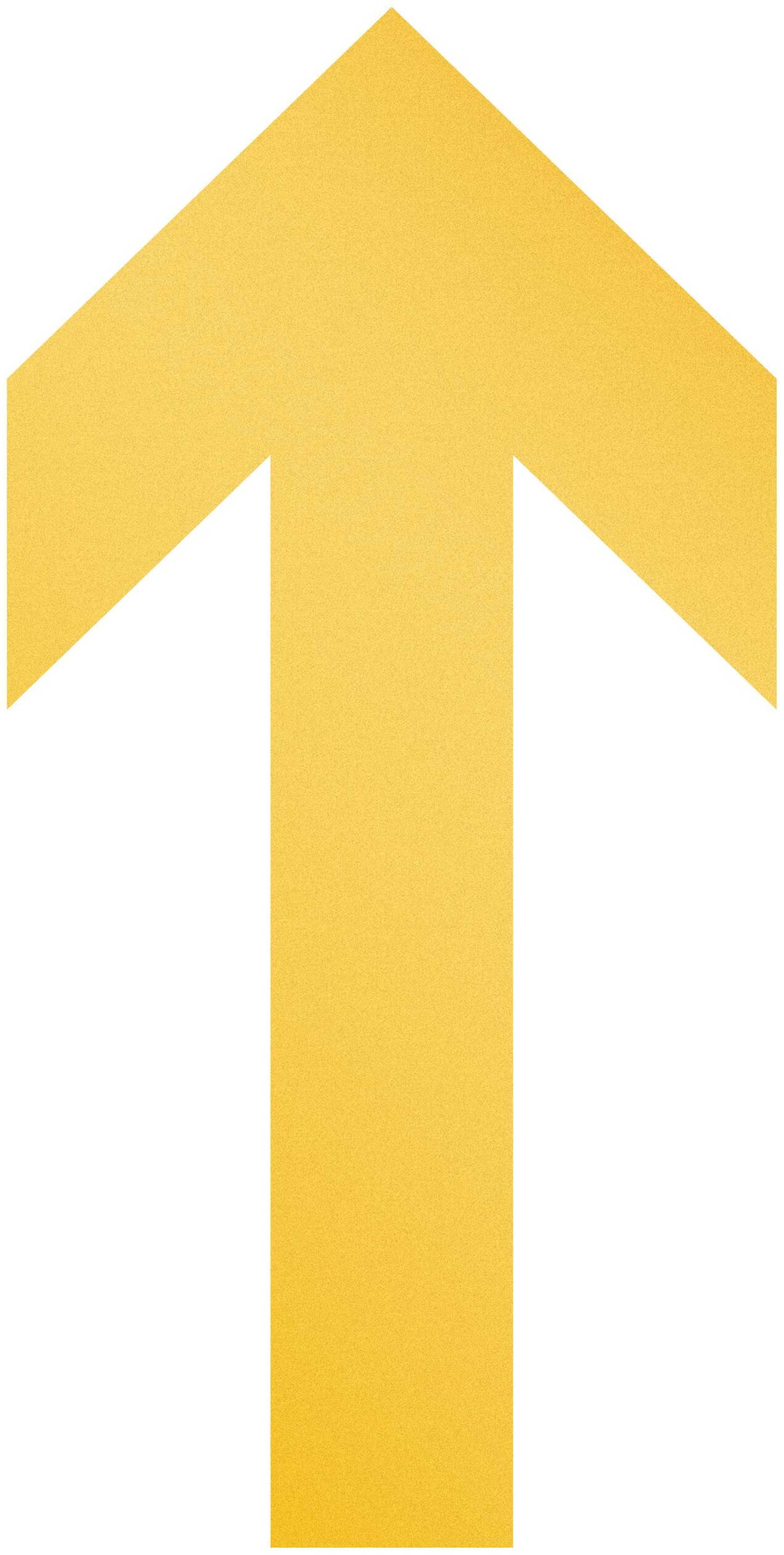 Durable Adhesive Safety Arrow Sign Removable Floor Stickers | 10 Pack | Yellow
