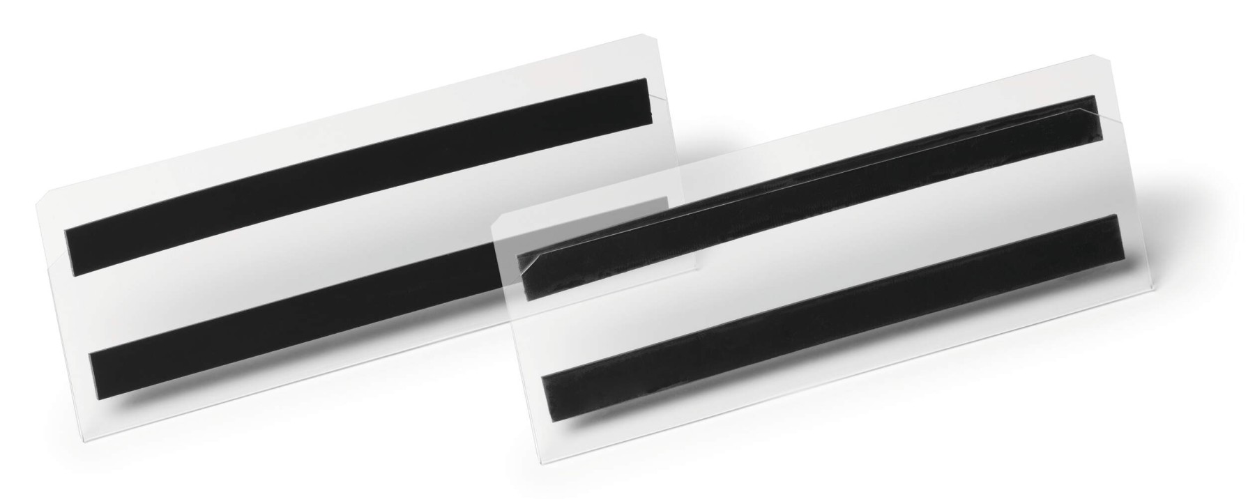 Durable Magnetic Ticket Label Holder Document Pocket | 10 Pack | 210 x 74mm