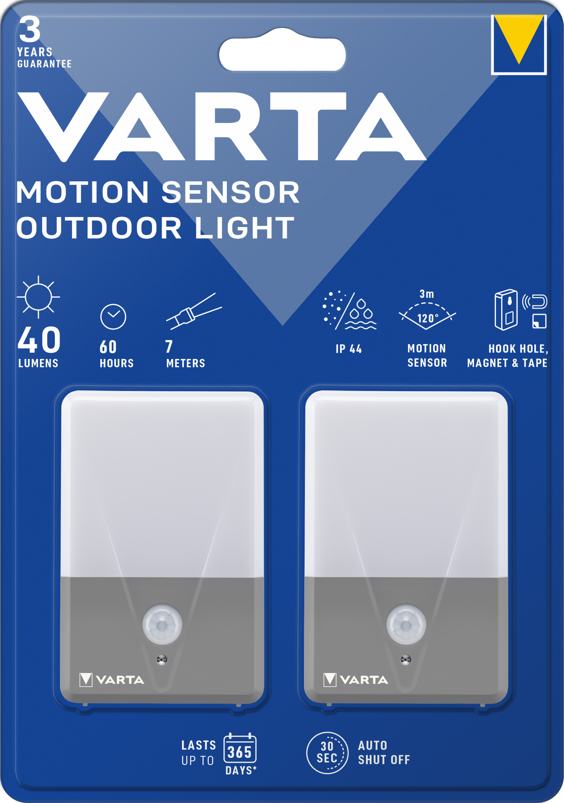 VARTA Motion Sensor Outdoor Light TWIN PACK 