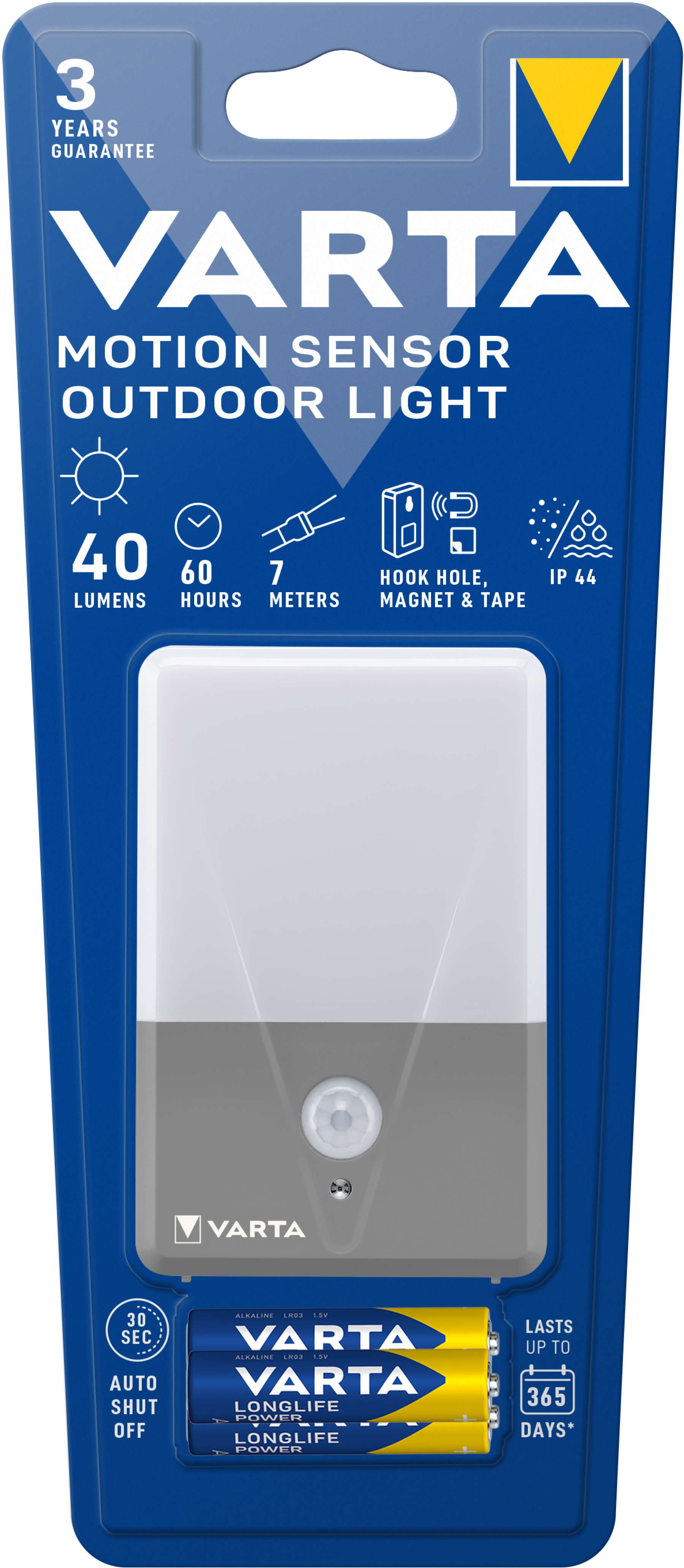 VARTA Motion Sensor Outdoor Light 3AAA