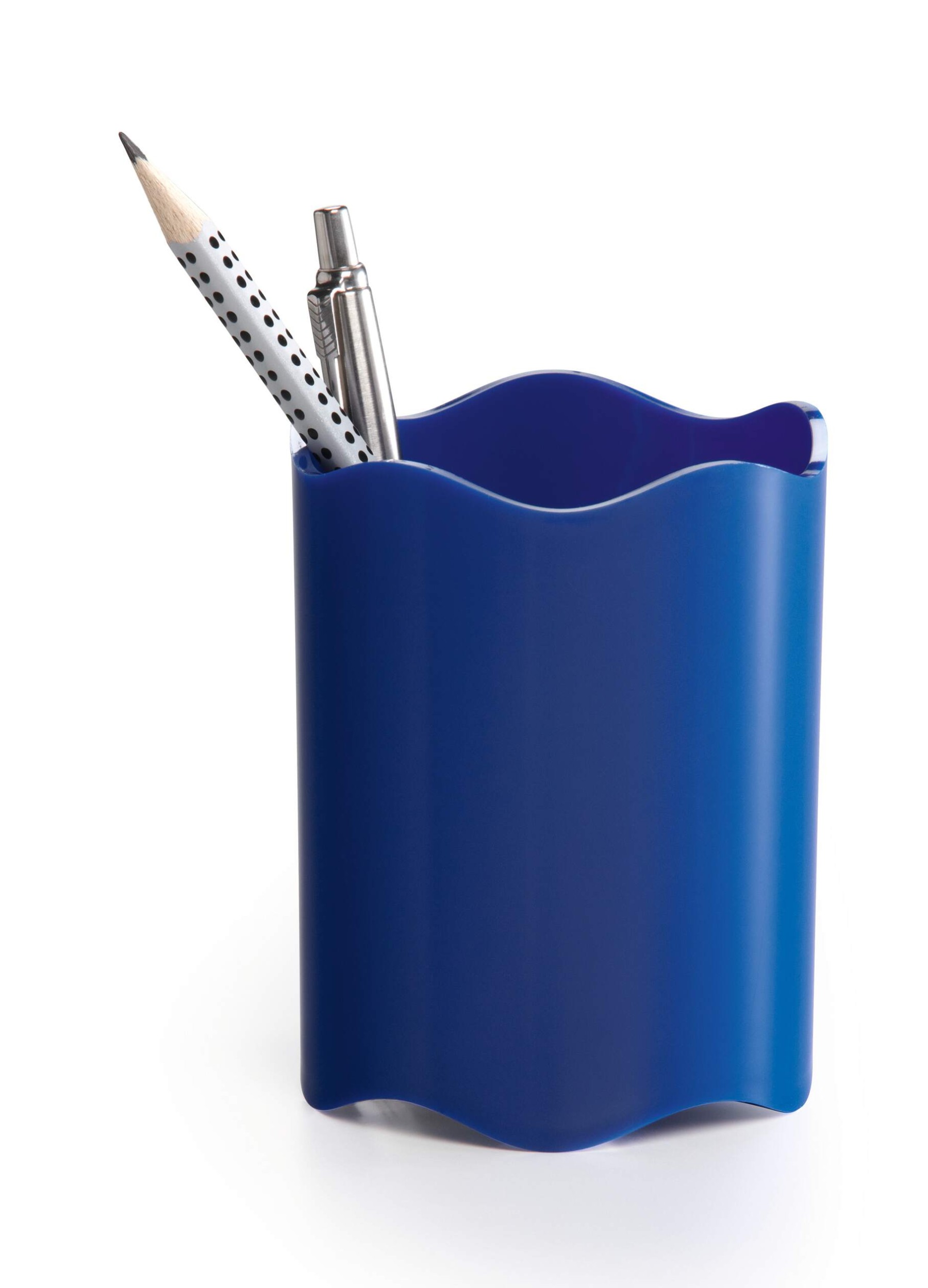 Durable TREND Pen Pot Pencil Holder Desk Tidy Organiser Cup | Blue