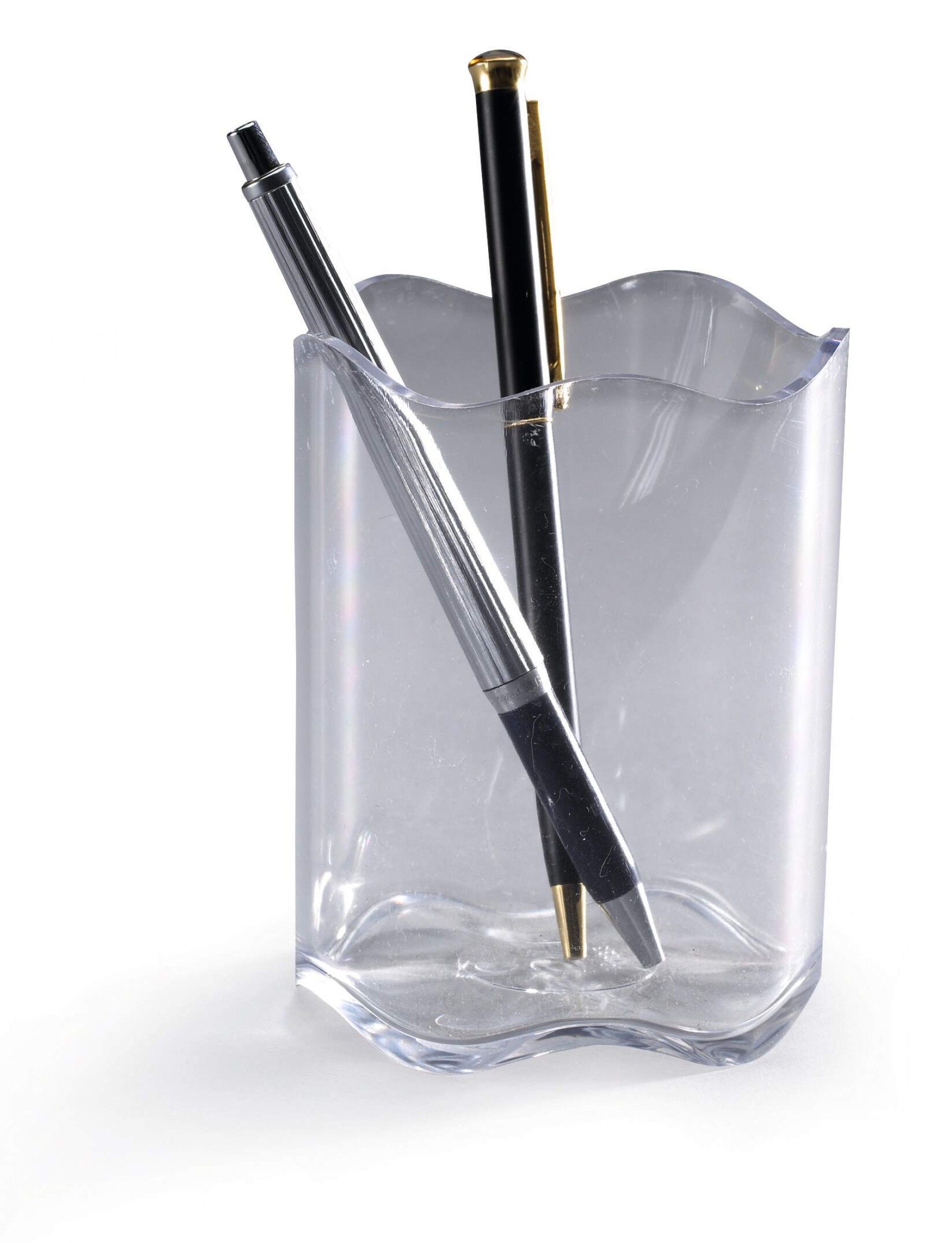 Durable TREND Pen Pot Pencil Holder Desk Tidy Organiser Cup | Clear