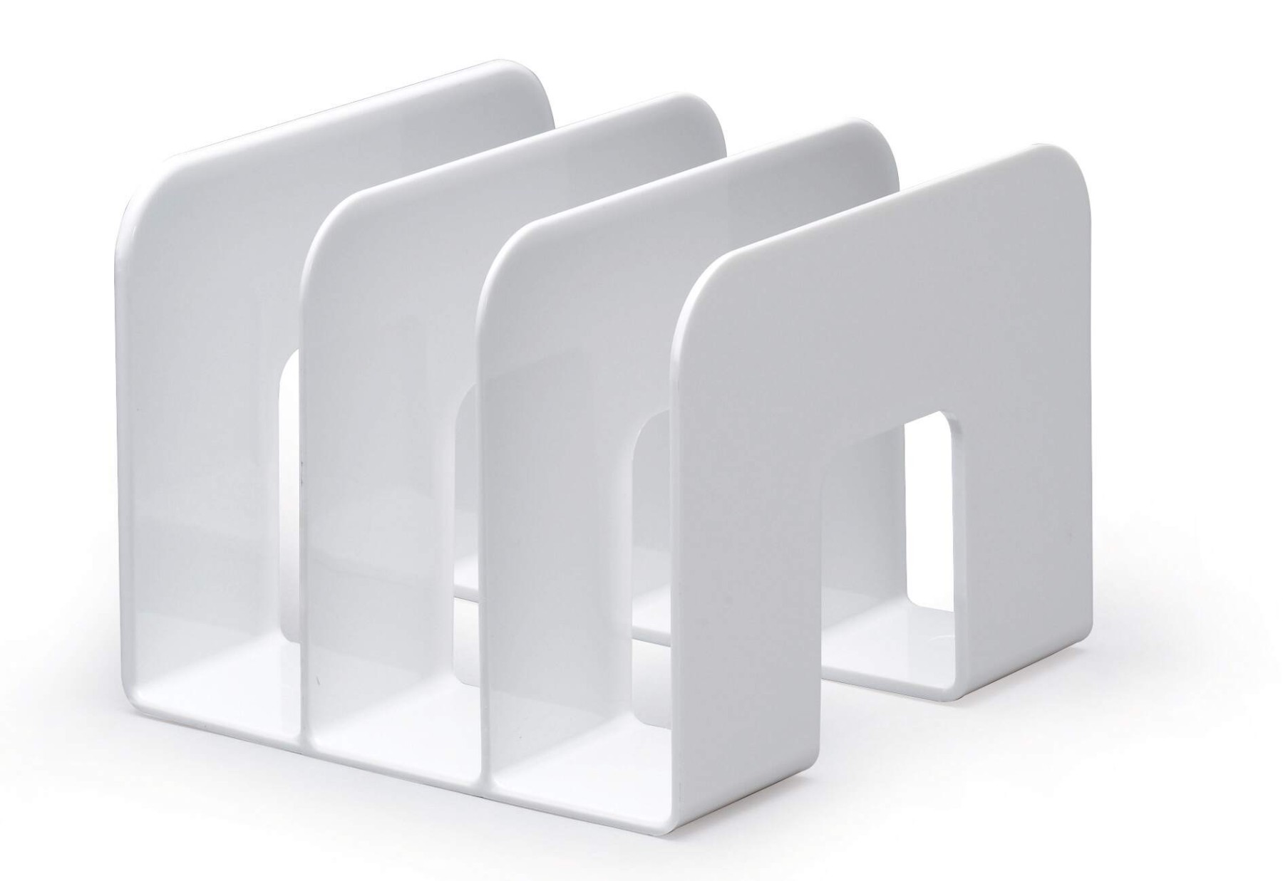 Durable TREND Magazine Stand Desk File Holder Document Book Organiser | White