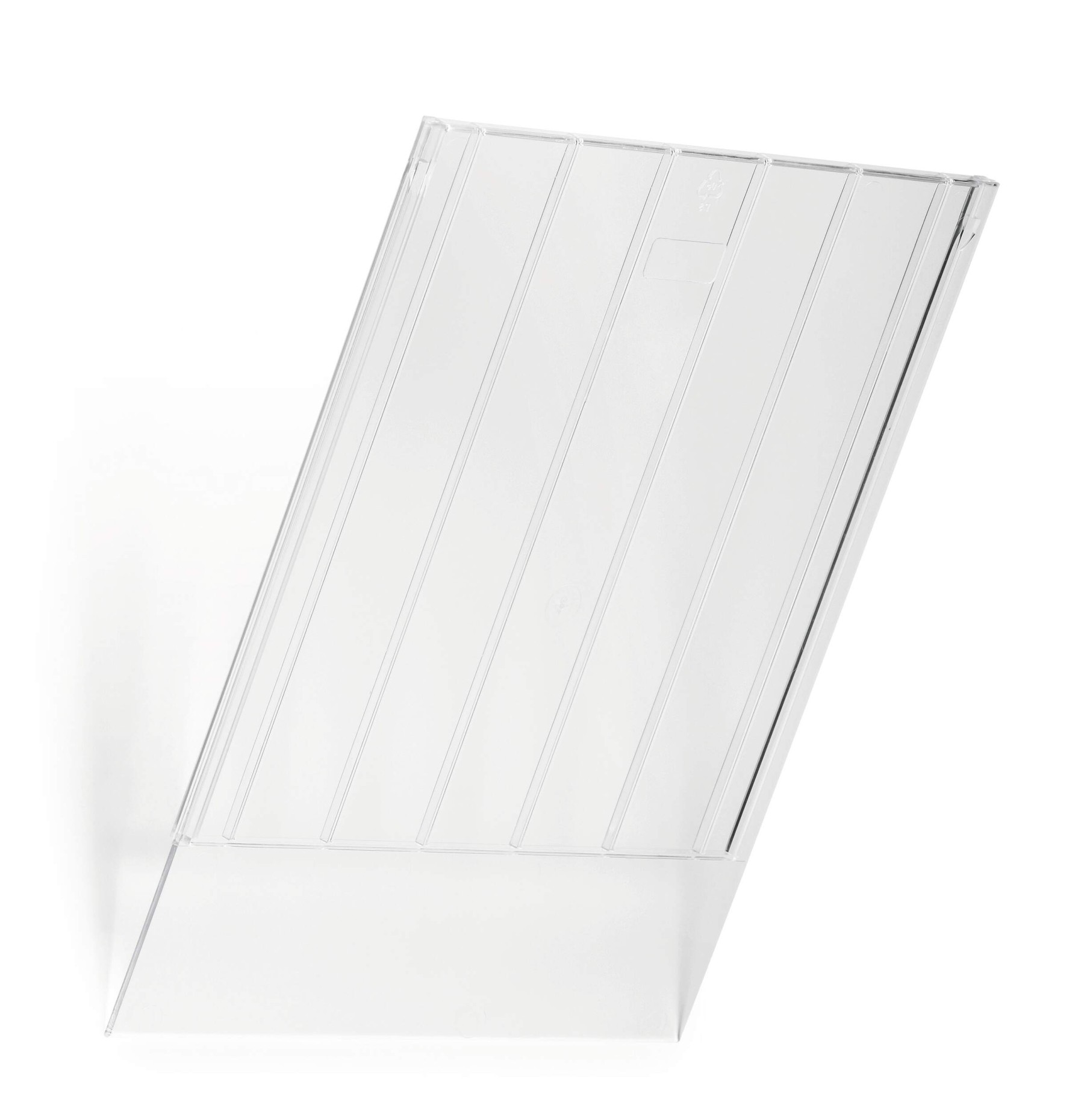 Durable Front Plate for FLEXIBOXX A4 Portrait Literature Tray | Clear