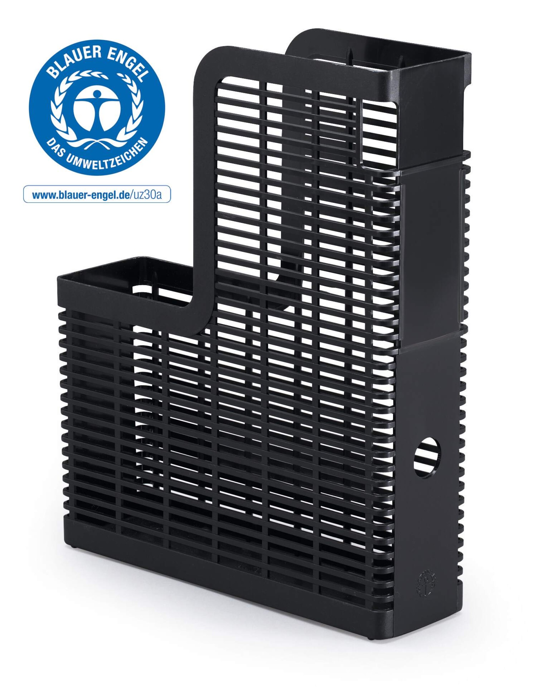 Durable OPTIMO Magazine Rack Recycled Plastic Desk File Organiser | A4 Grey