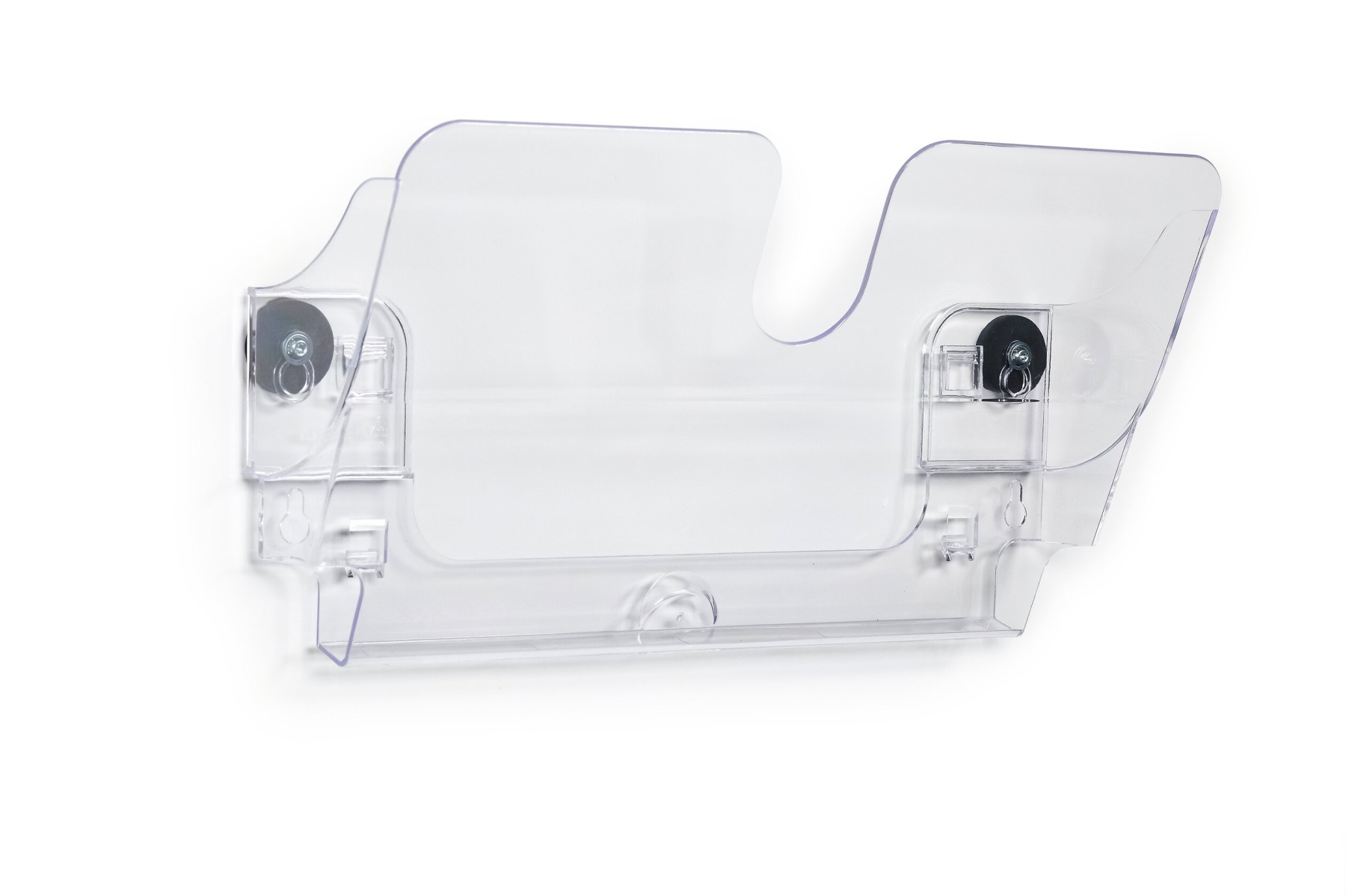 Durable A4 Magnetic Literature Holder | Wall-Mounted Display | FLEXIPLUS | Clear