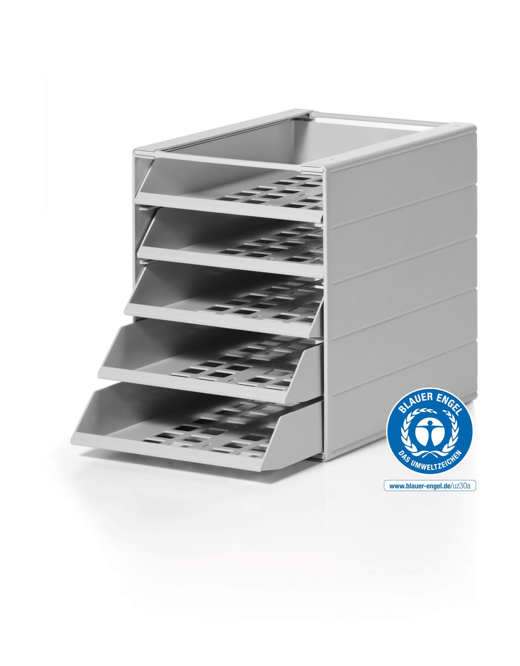 Durable IDEALBOX ECO Recycled Plastic Letter Tray 5 Drawer File | Grey