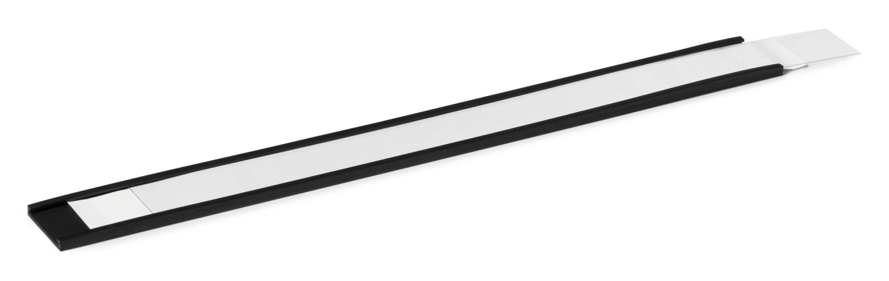 Durable Magnetic C Channel Ticket Label Holders | 50 Pack | 200 x 20mm | Black