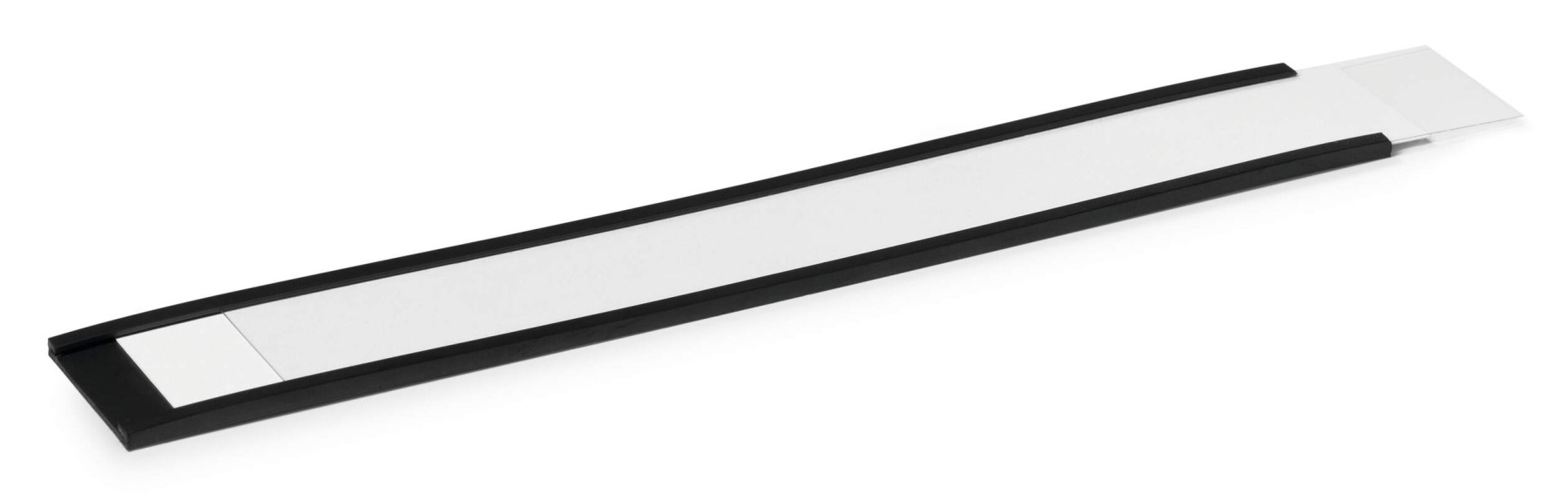 Durable Magnetic C Channel Ticket Label Holders | 50 Pack | 200 x 30mm | Black