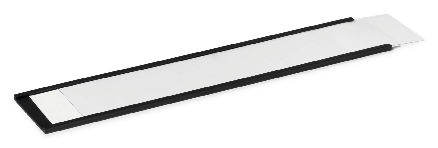 Durable Magnetic C-Profile Ticket Label Holders | 50 Pack | 200 x 40mm | Black