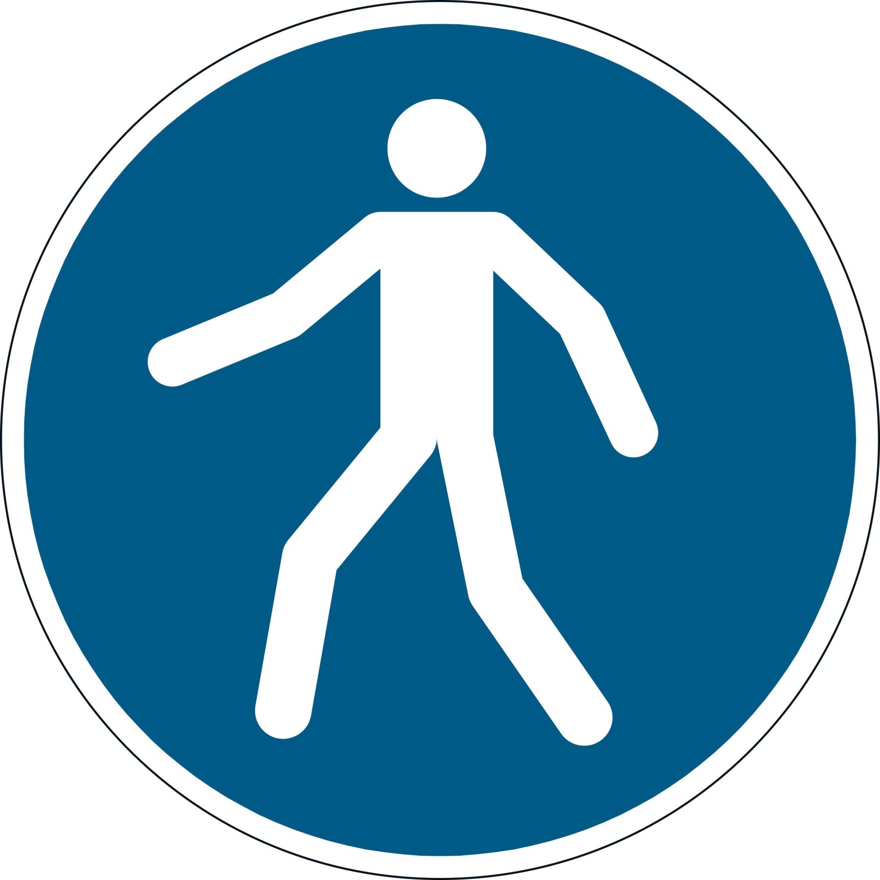 Durable Adhesive ISO "Use Walkway" Sign Safety Floor Sticker | 43cm