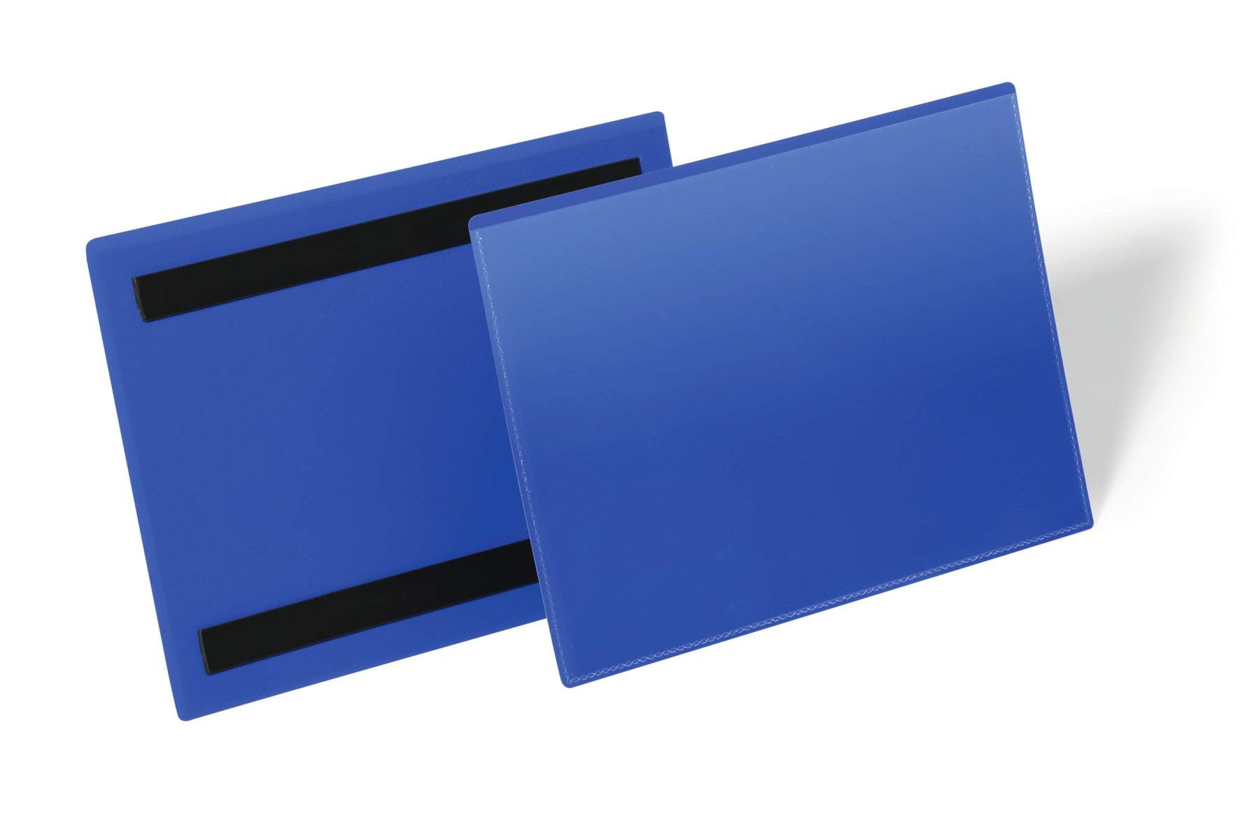 Durable Magnetic Ticket Label Holder Document Pockets | 50 Pack | A5 Blue