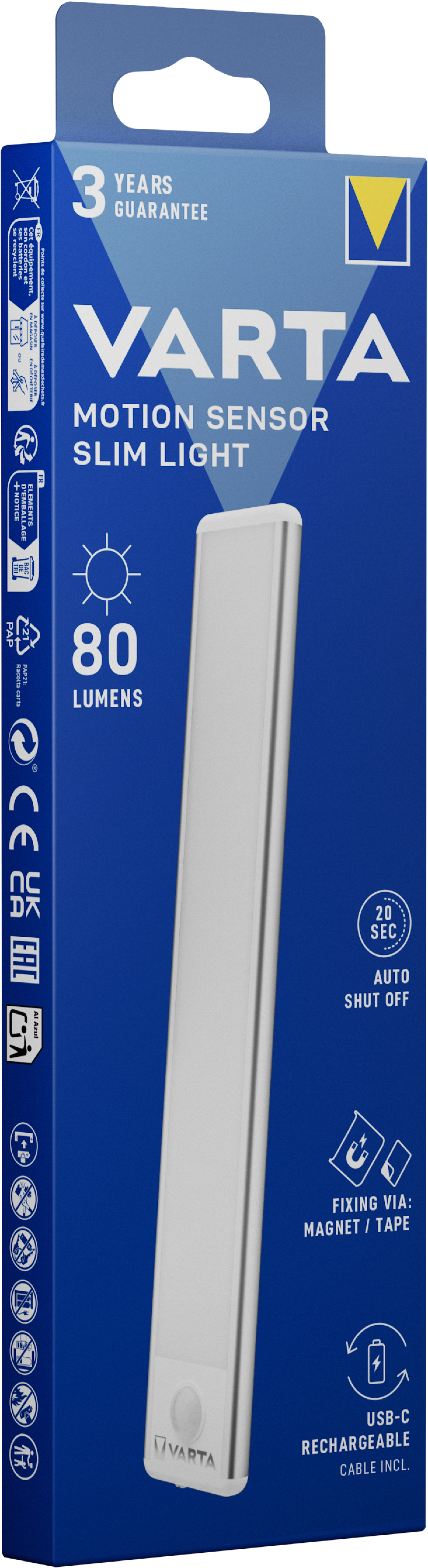 VARTA Motion Sensor Slim Rechargeable Light Box