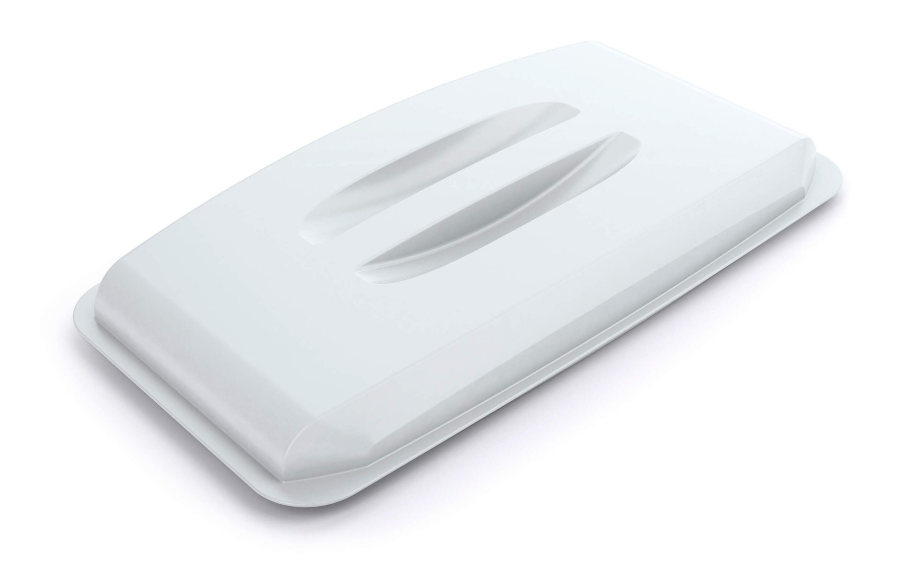 Durable 60L Bin Lid White | Rectangular Recycling Bin Lid | Food Safe | DURABIN