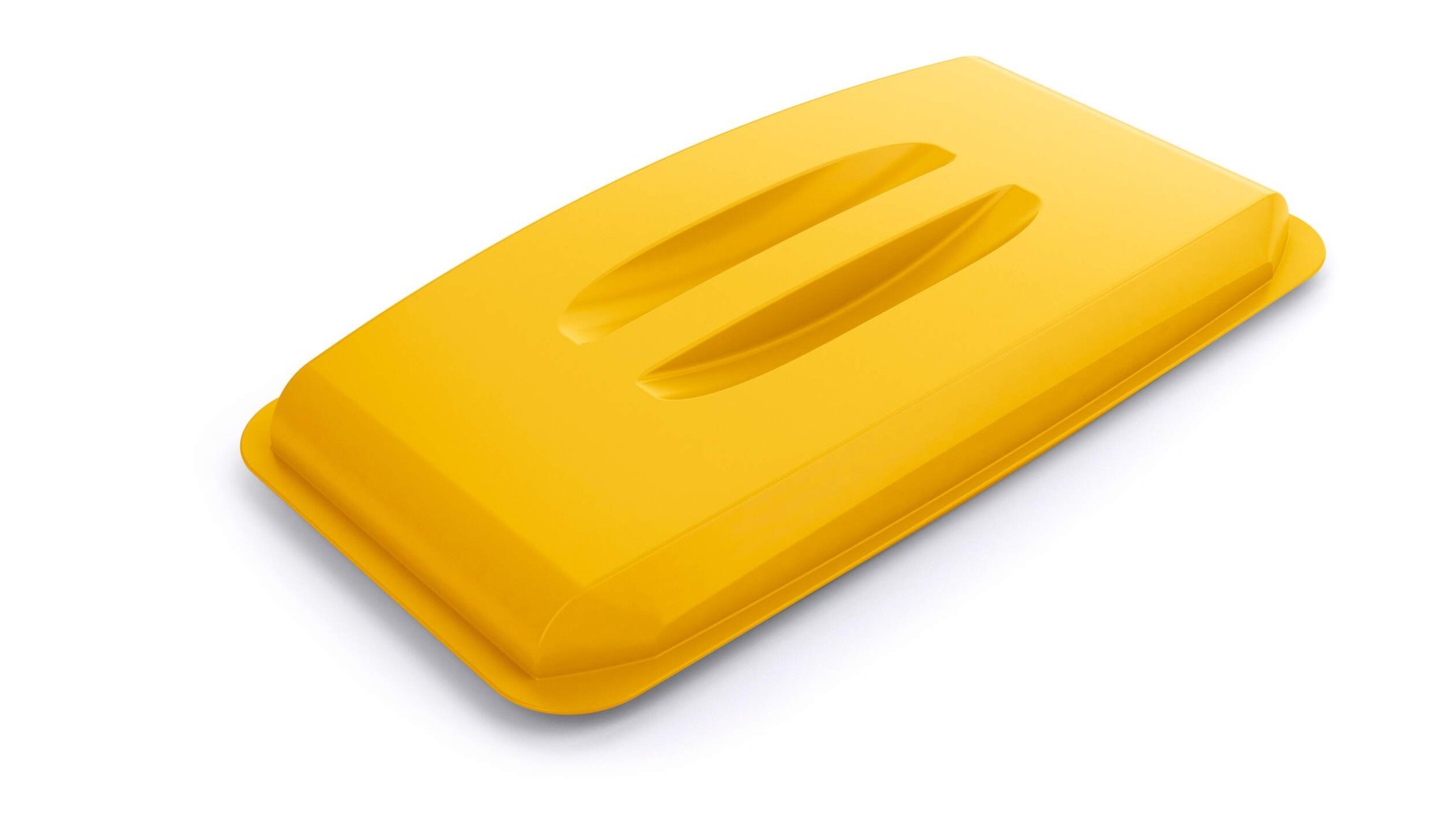 Durable 60L Bin Lid Yellow | Rectangular Recycling Bin Lid | Food Safe | DURABIN