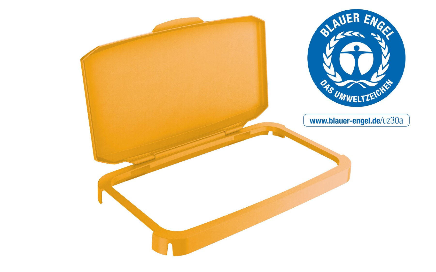Durable 60L Hinged Bin Lid ECO Yellow | Recycling Bin Lid | Food Safe | DURABIN