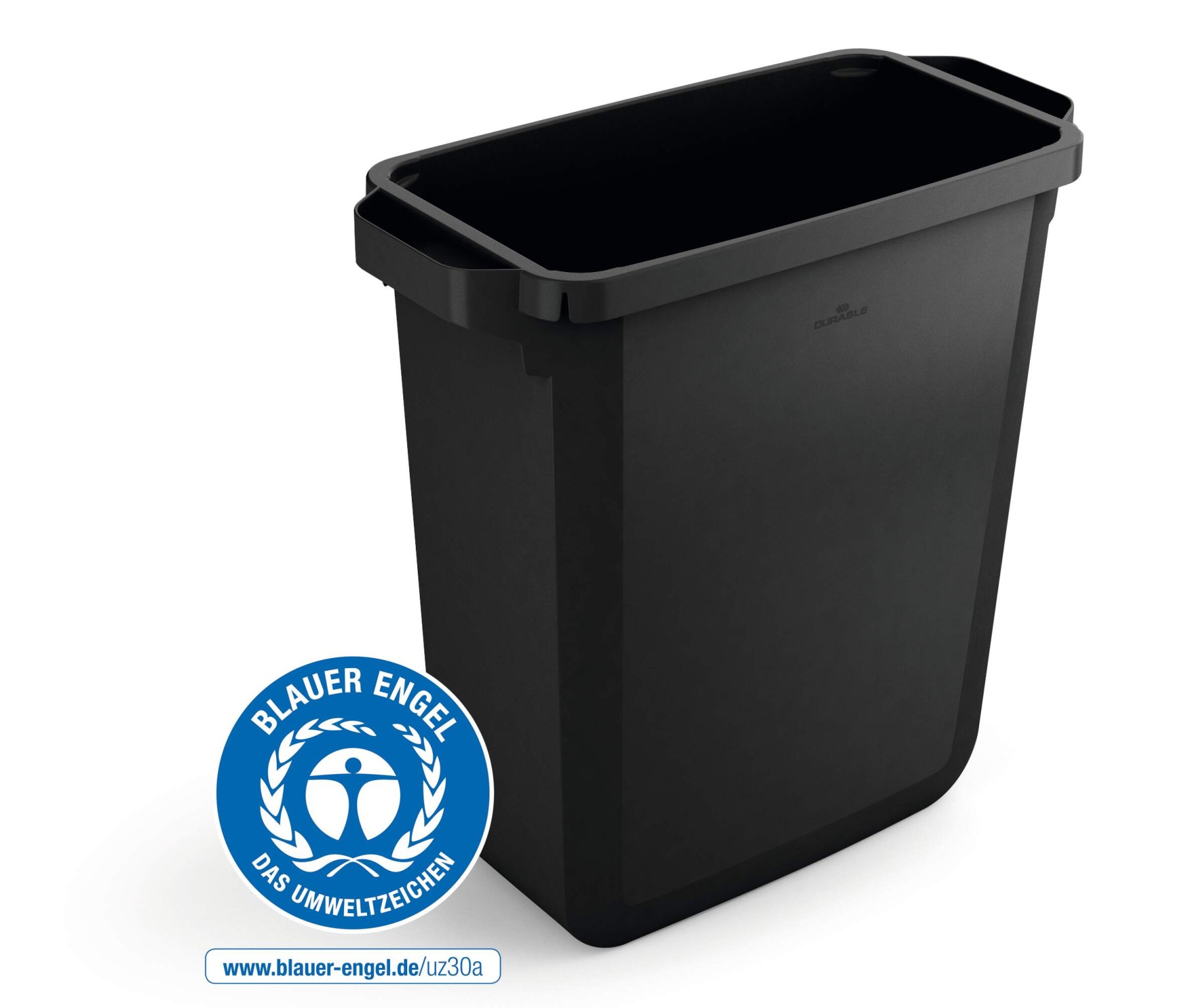 Durable ECO 60L Waste Bin Black | Strong Rectangular Recycling Bin | DURABIN