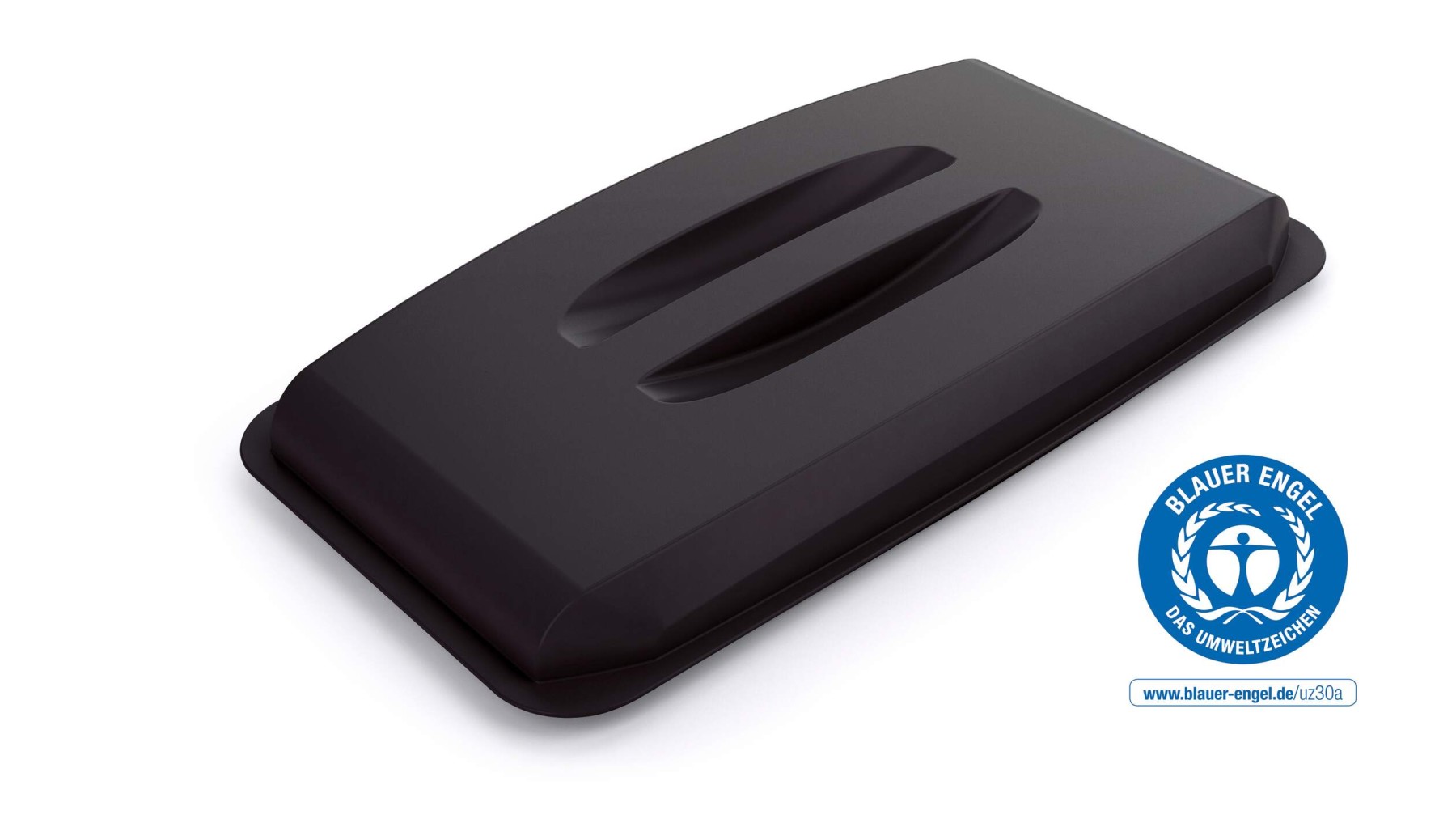 Durable ECO 60L Bin Lid Black | Recycled Plastic Rectangular Lid | DURABIN