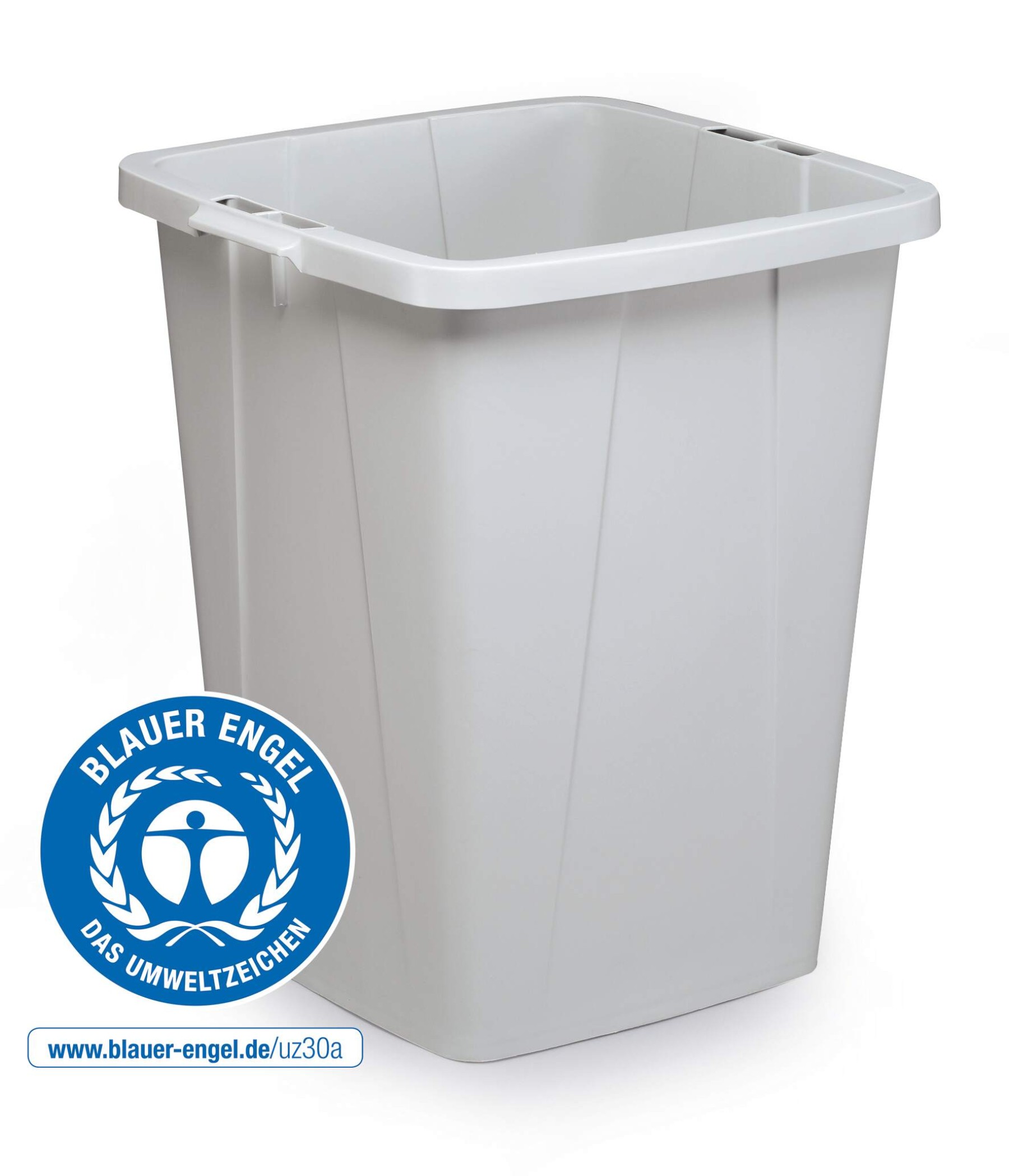Durable ECO 90L Waste Bin Grey | Strong Square Recycling Bin | DURABIN