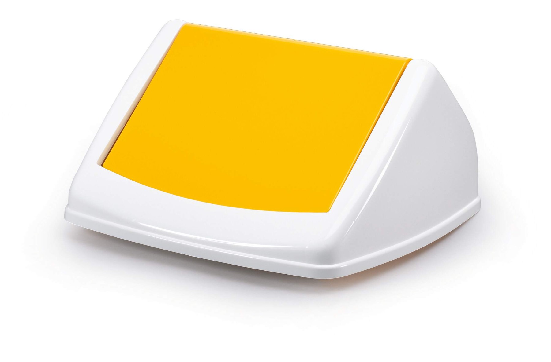 Durable 40L Square Flip Swing Lid Yellow | Strong Recycling Bin Lid | DURABIN