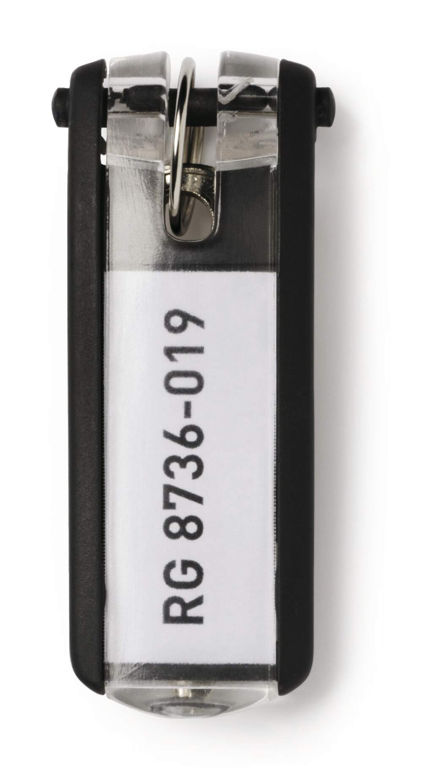 Durable Key Clips Organisational Label Hooks | 6 Pack | Black