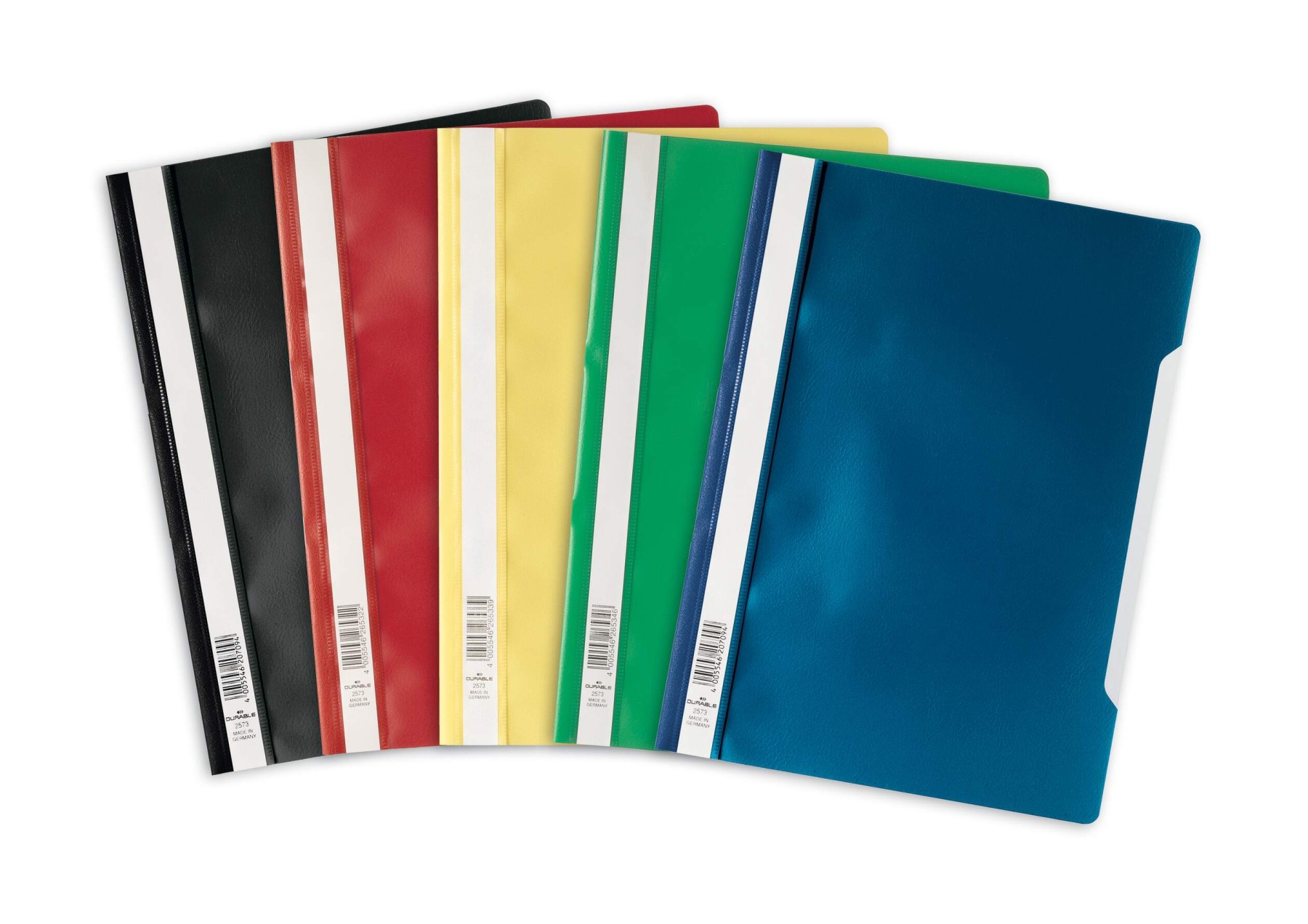 Durable Clear View Project Folder Document Report File | 25 Pack | A4 Assorted