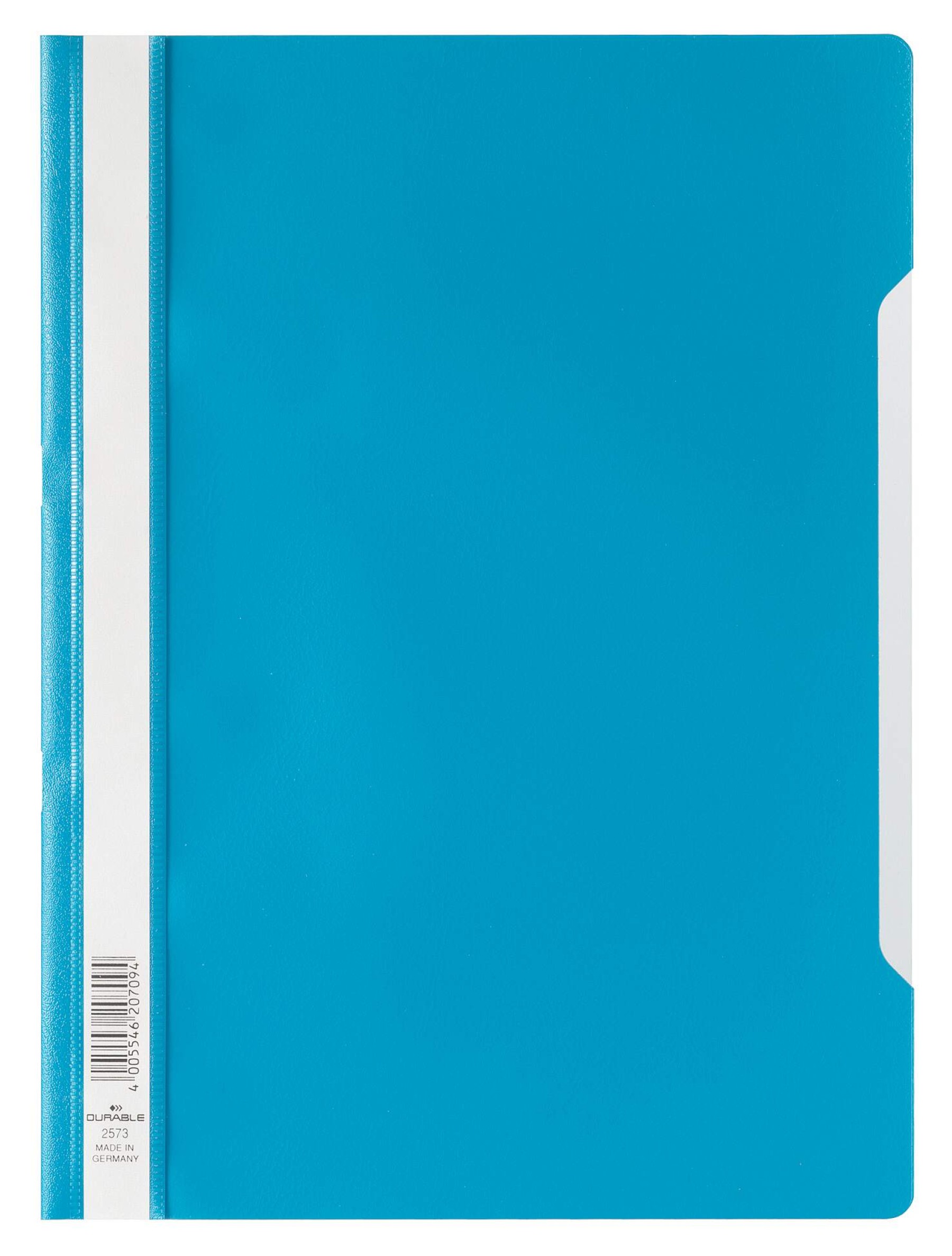 Durable Clear View Project Folder Document Report File | 25 Pack | A4 Blue