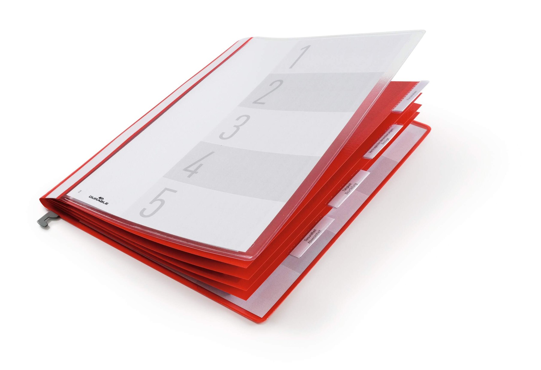 Durable Personnel Suspension Rail Folder Document Report File | A4 Red