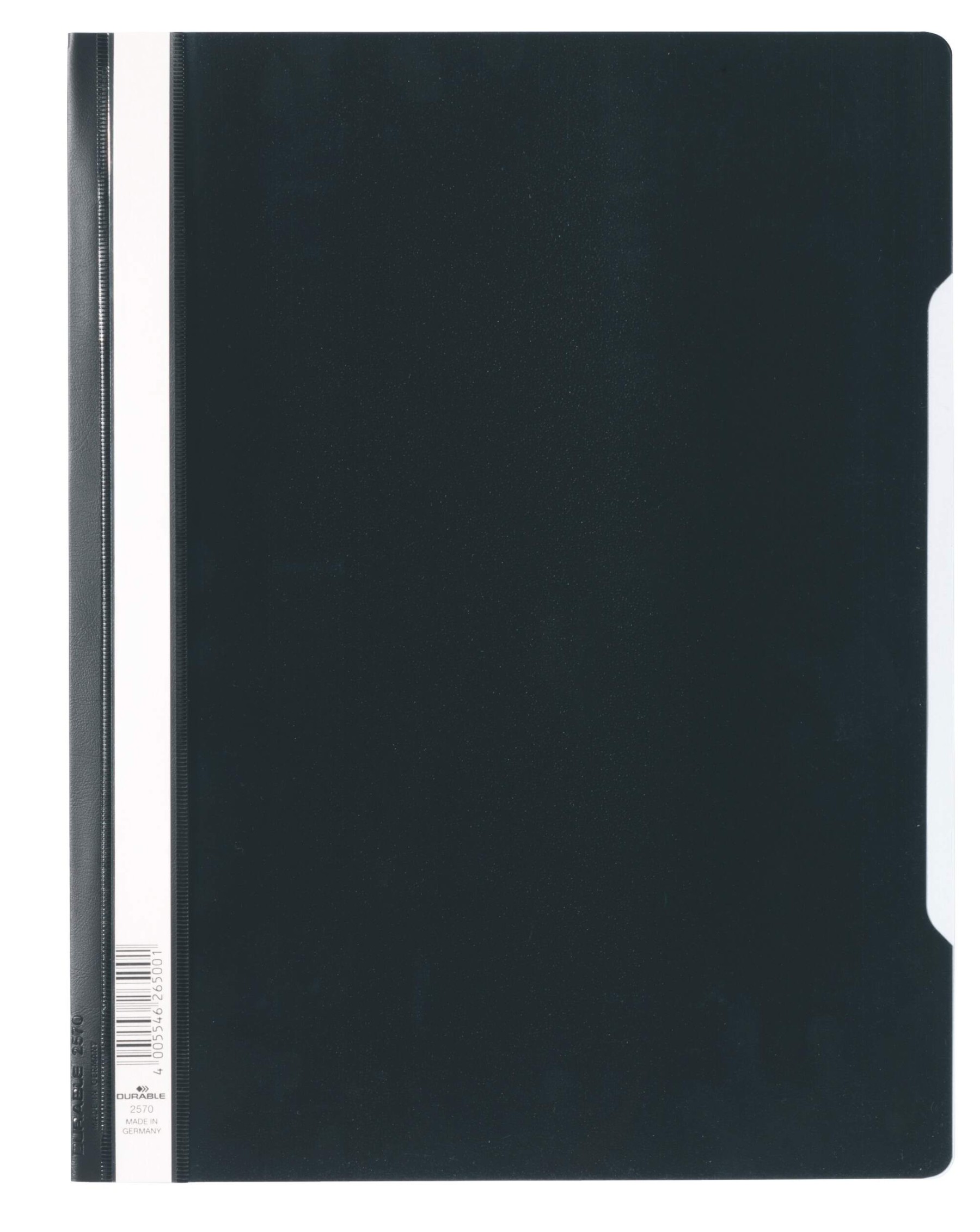 Durable Clear View Project Folder Document Report File | 50 Pack | A4+ Black