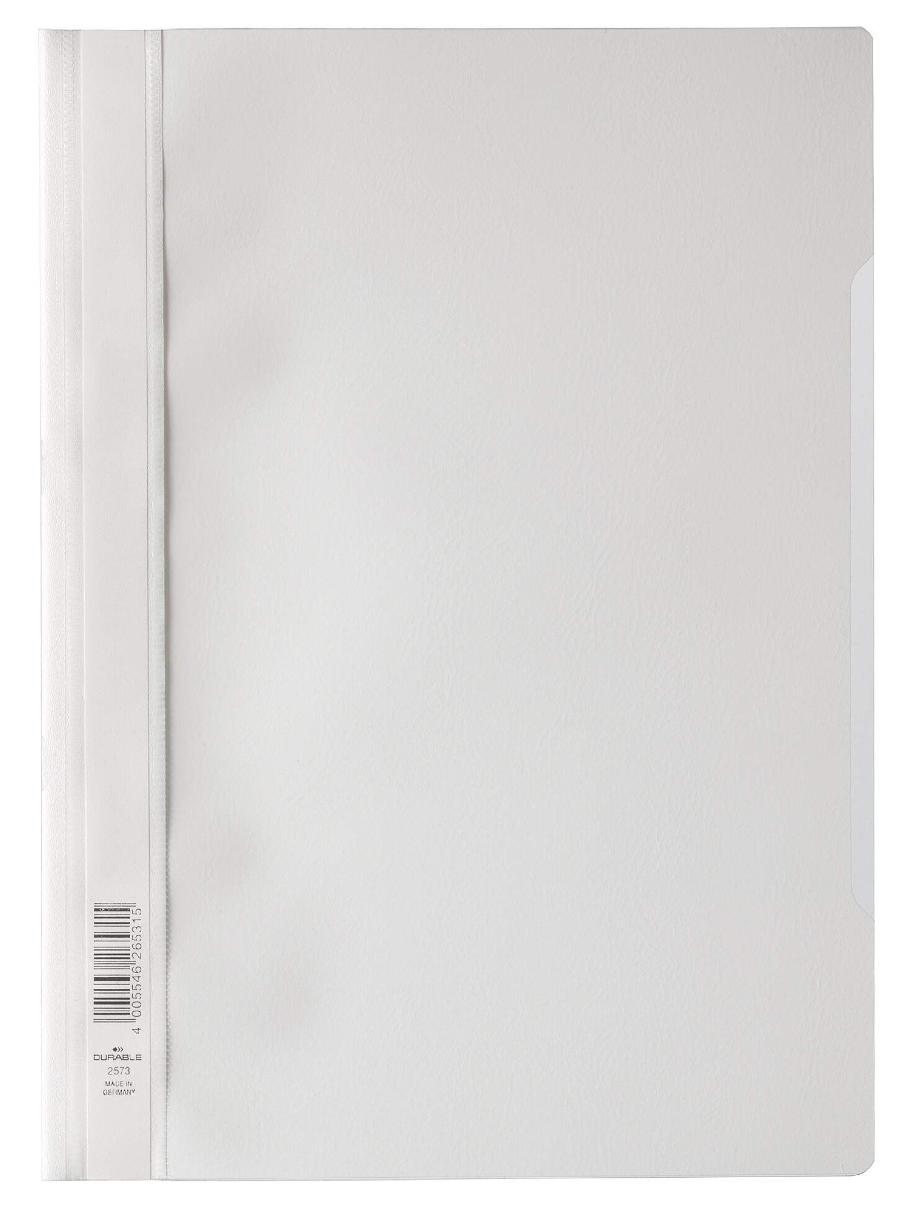 Durable Clear View Project Folder Document Report File | 50 Pack | A4 White
