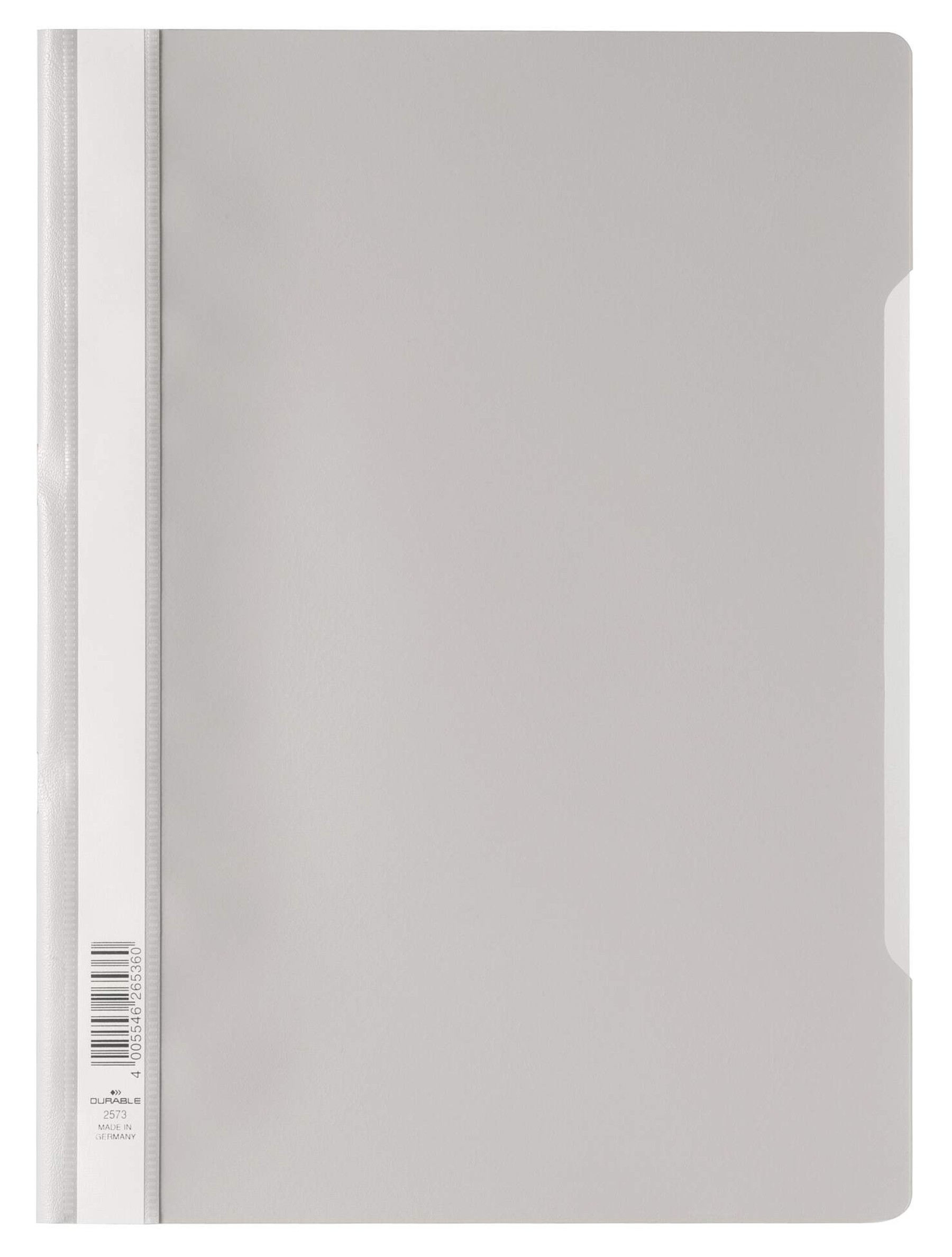Durable Clear View Project Folder Document Report File | 50 Pack | A4 Grey