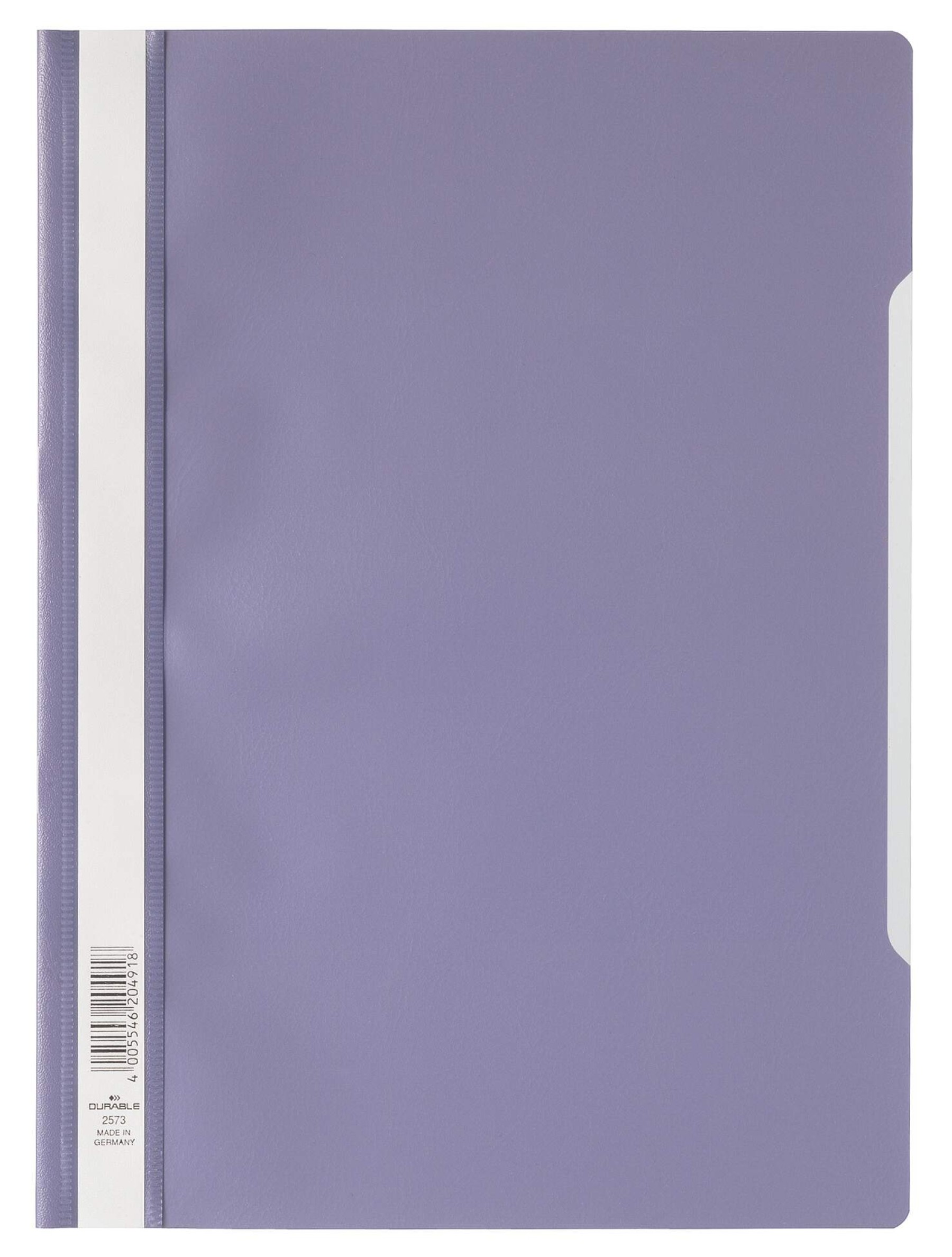 Durable Clear View Project Folder Document Report File | 50 Pack | A4 Purple
