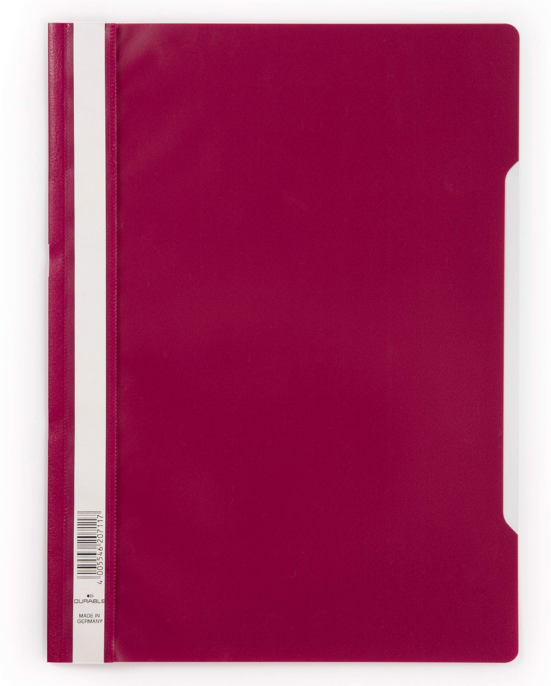 Durable Clear View Project Folder Document Report File | 50 Pack | A4 Crimson