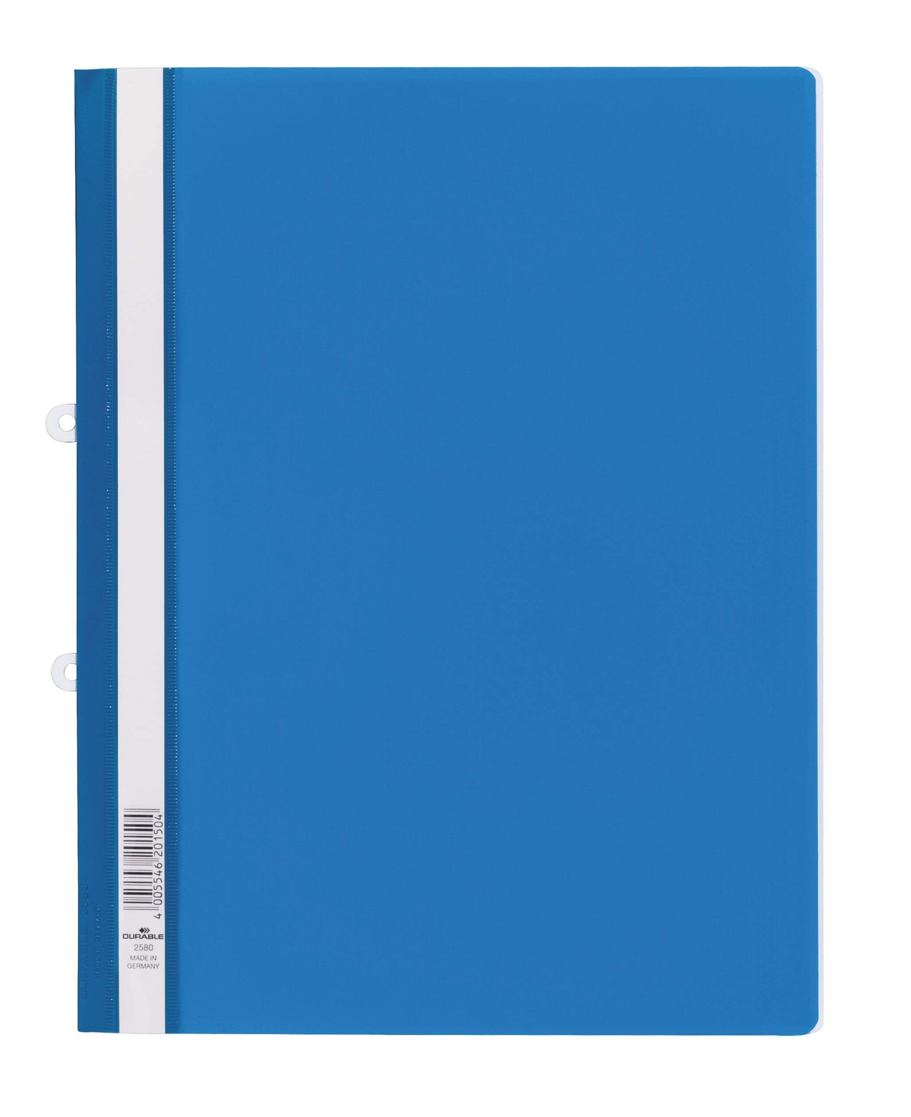 Durable Clear View Project Folder Report File + Filing Strip | 25 Pack | A4 Blue