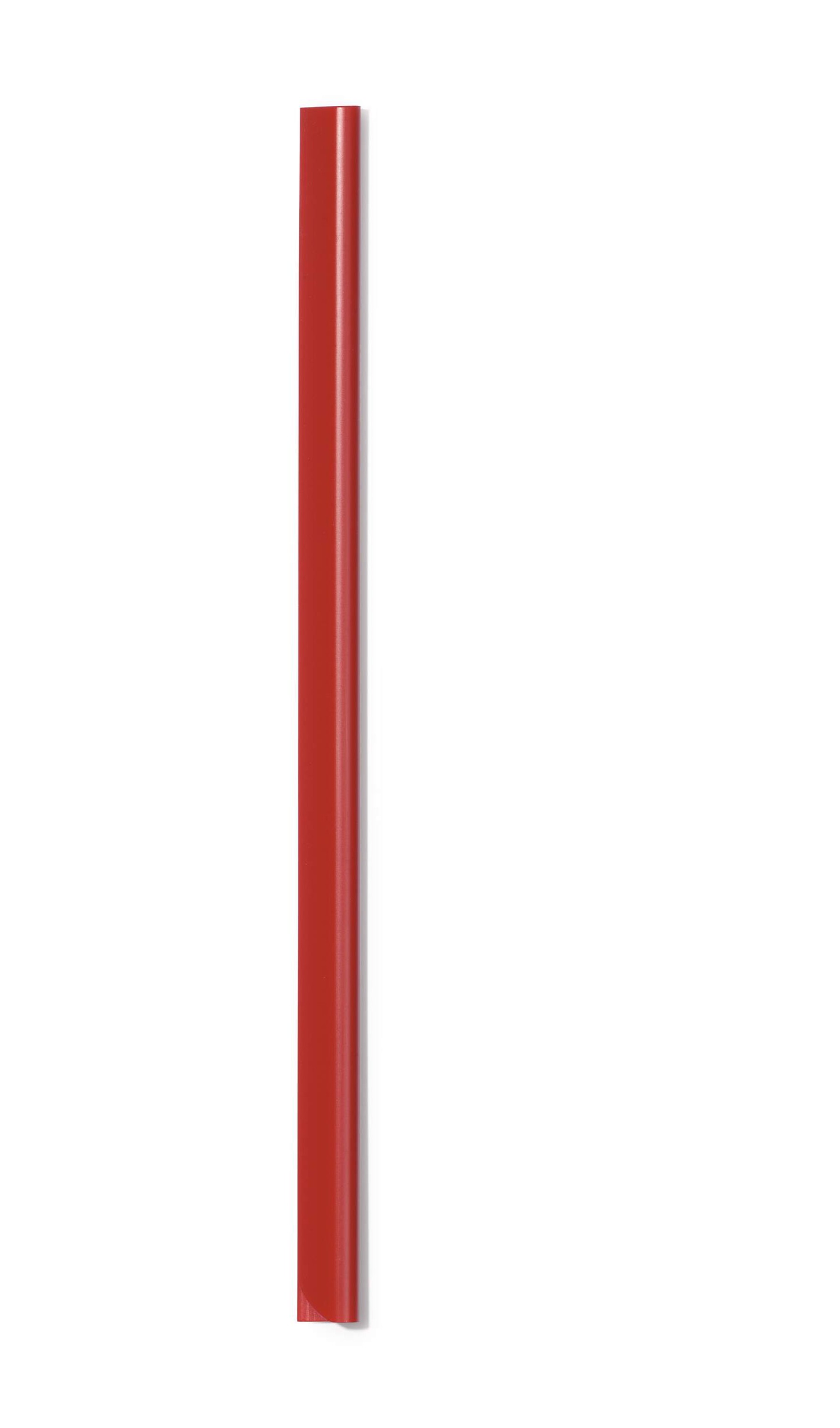 Durable SPINE BAR 60 Sheet Binding Bar for Unpunched Docs | 50 Pack | A4 Red