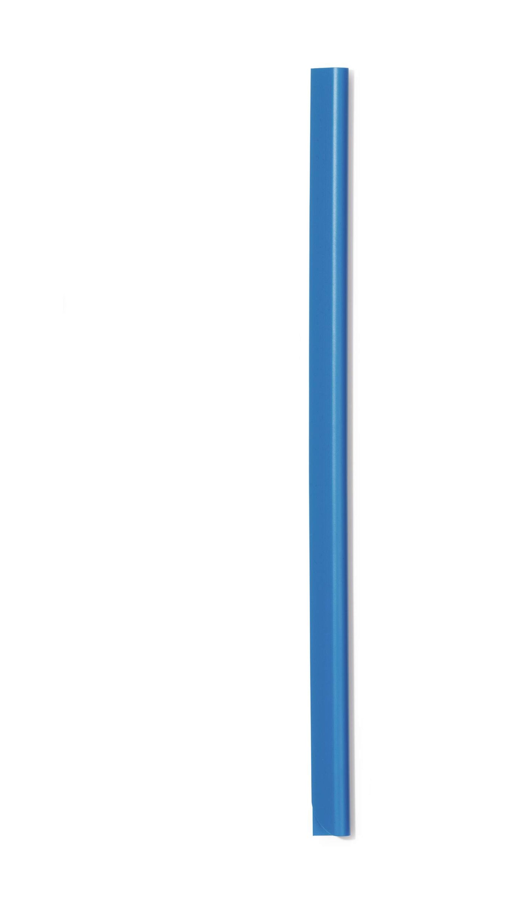 Durable SPINE BAR 60 Sheet Binding Bar for Unpunched Docs | 50 Pack | A4 Blue