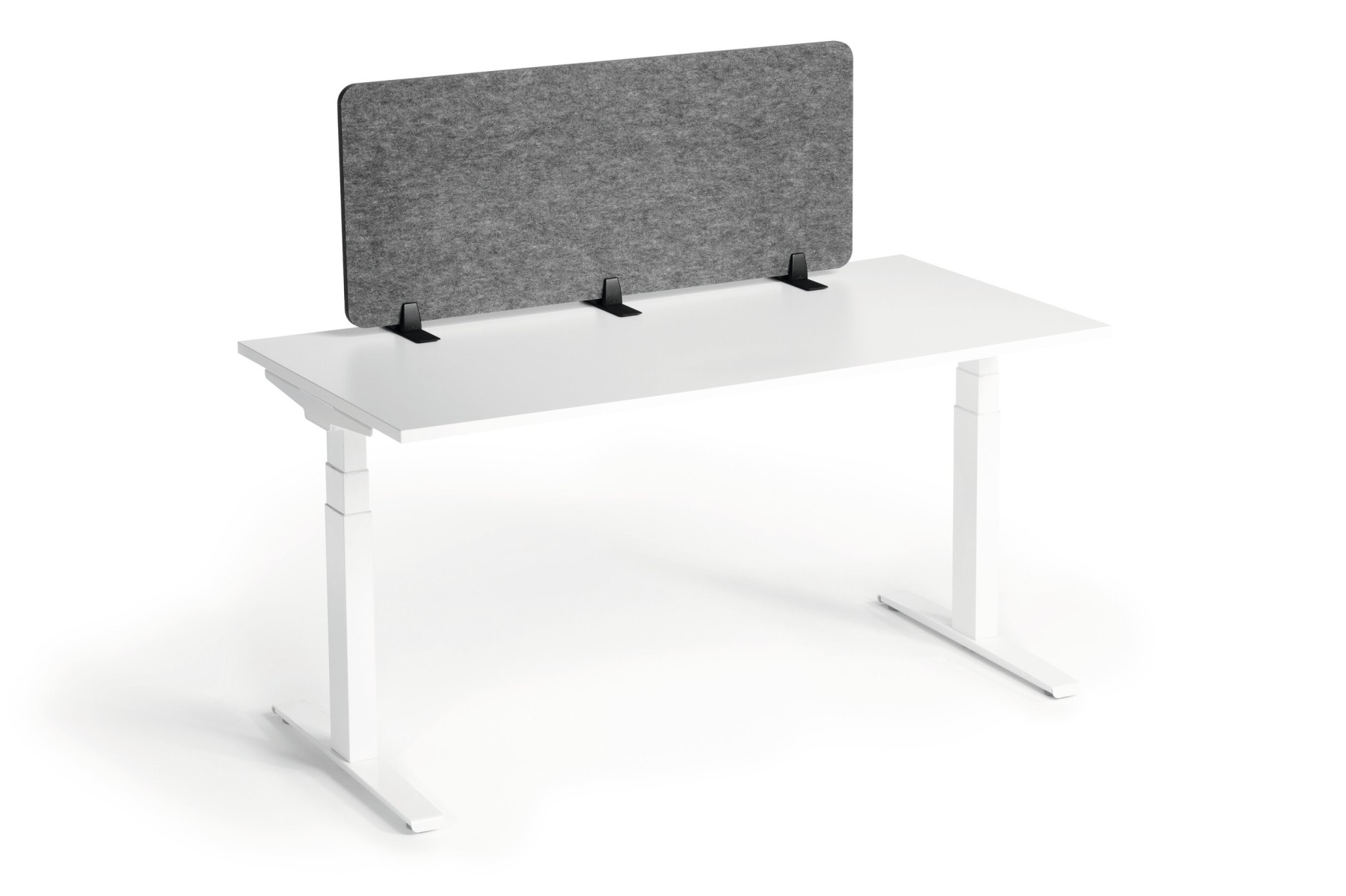 Durable Felt Desk Divider Panel | Visual Acoustic Privacy Partition 120cm | Grey