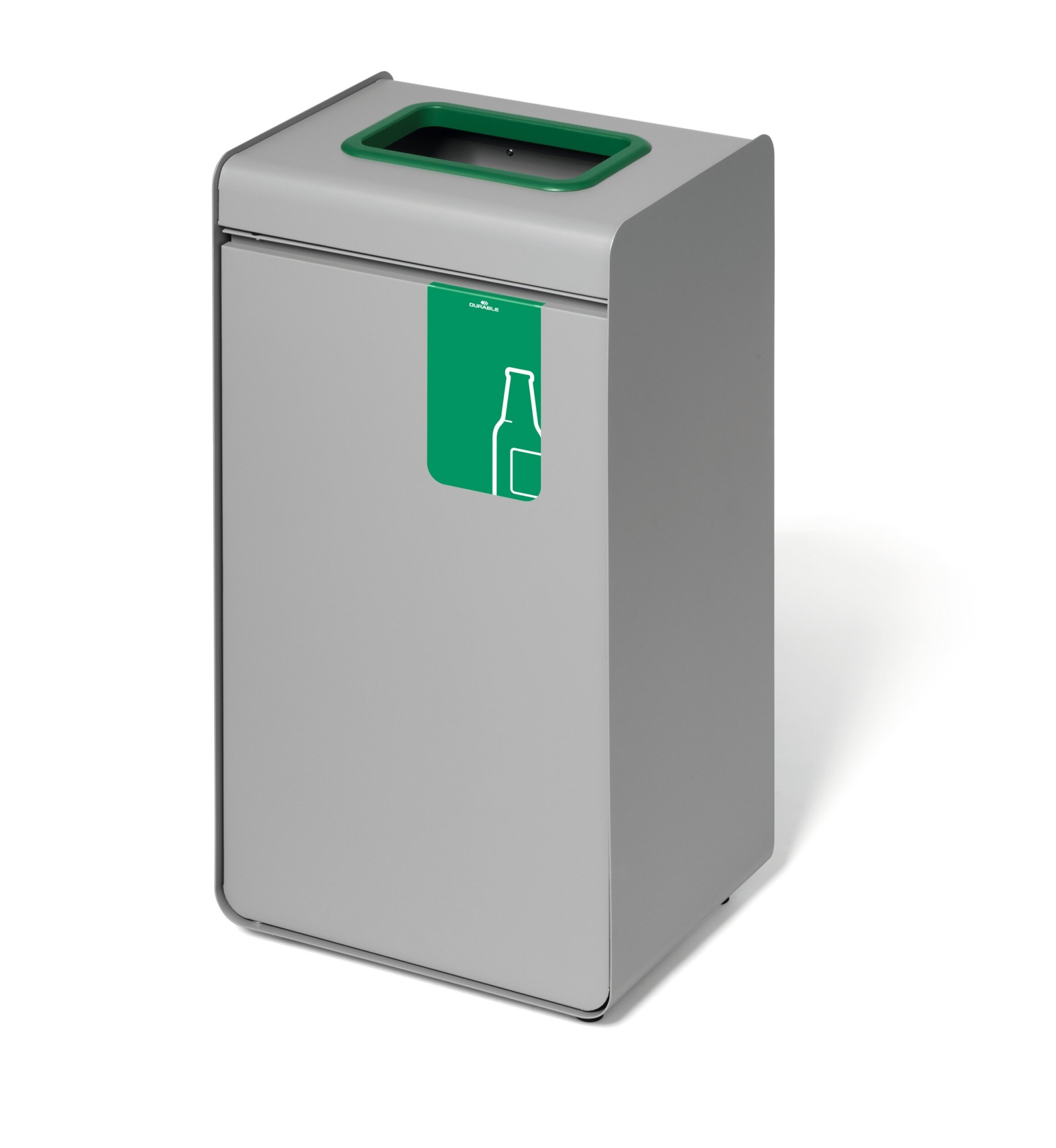 Durable 55L Glass Waste Bin | Sheet Steel Recycling Separation Bin | DURASORT®