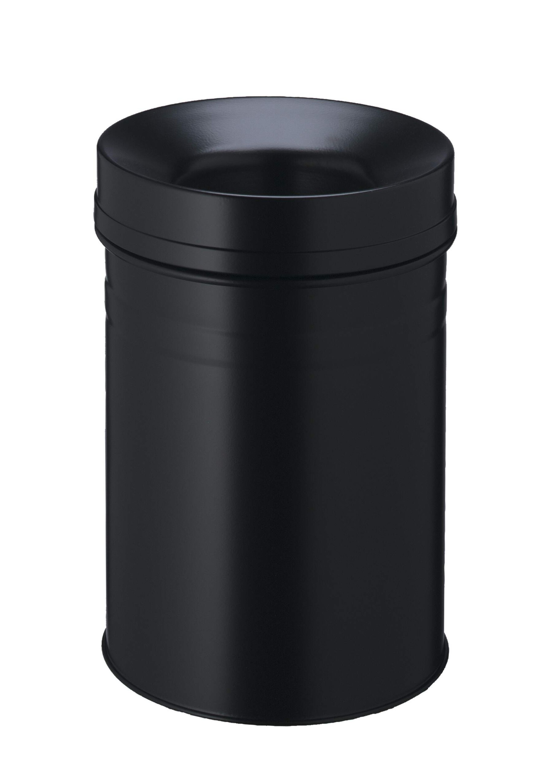 Durable Fire Extinguishing Metal Waste Bin SAFE+ | TUV Certified | 15L | Black