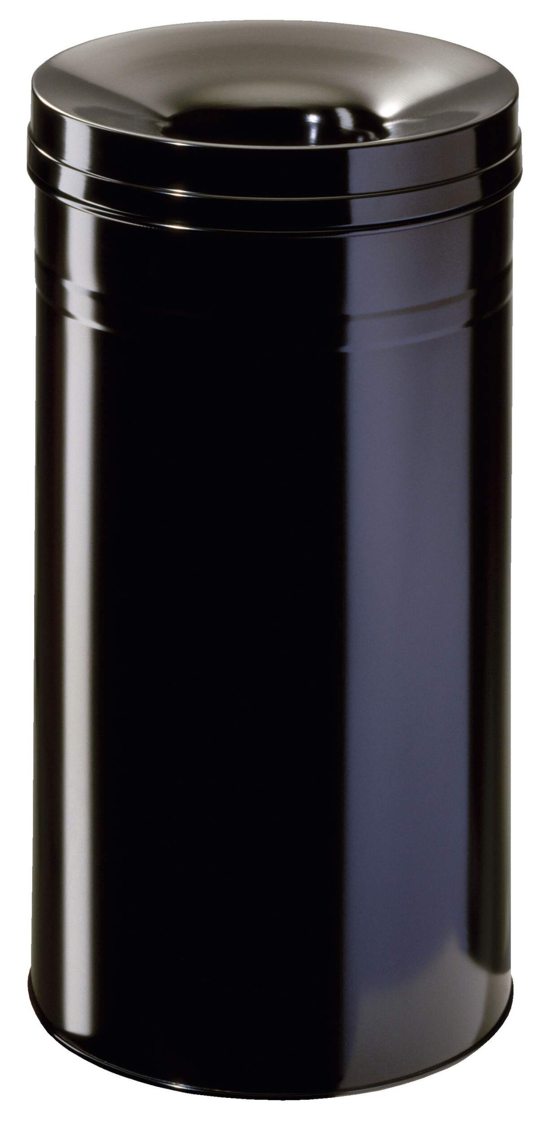 Durable Fire Extinguishing Metal Waste Bin SAFE+ | TUV Certified | 30L | Black