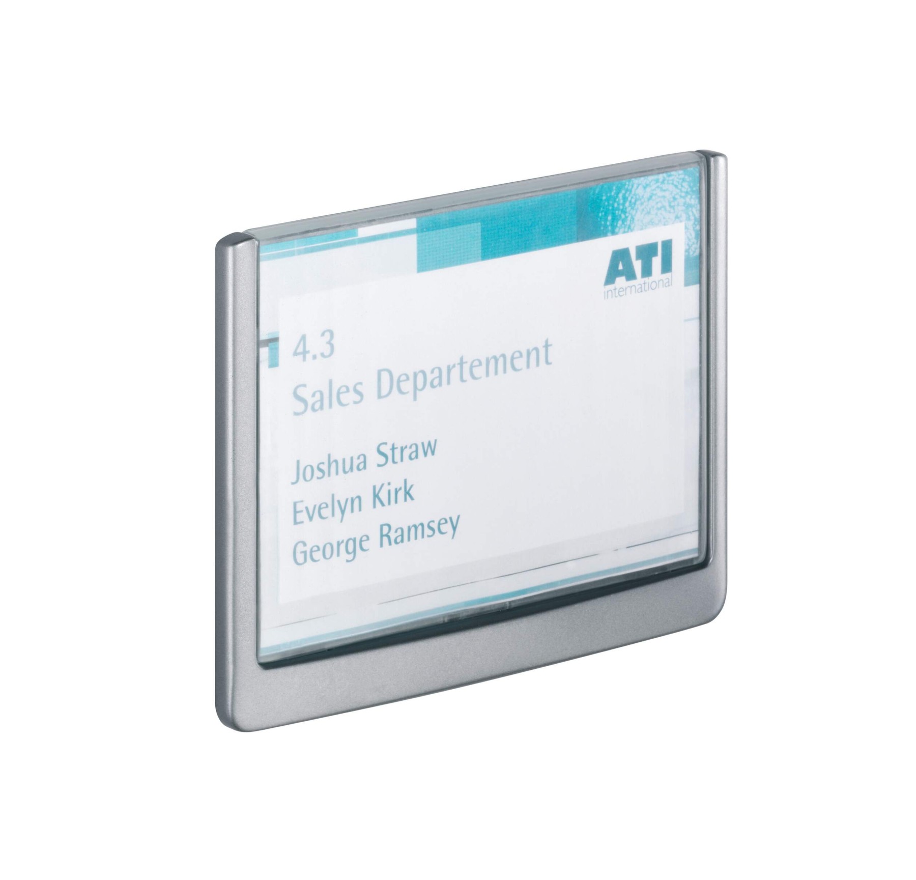 Durable Adhesive CLICK SIGN Wall Mounted Door Sign Holder | 149x105mm | Grey