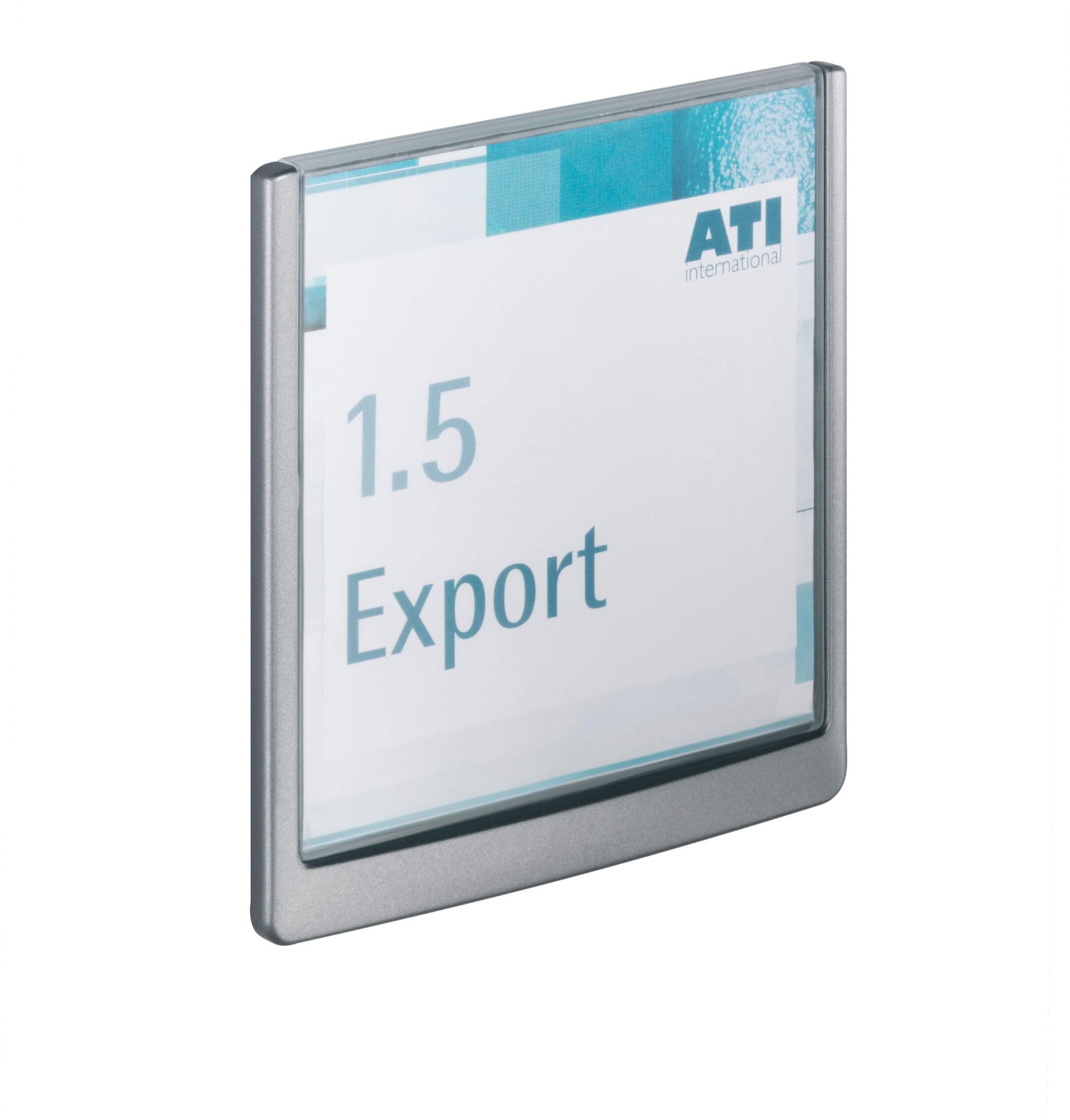 Durable Adhesive CLICK SIGN Wall Mounted Door Sign Holder | 149x149mm | Grey