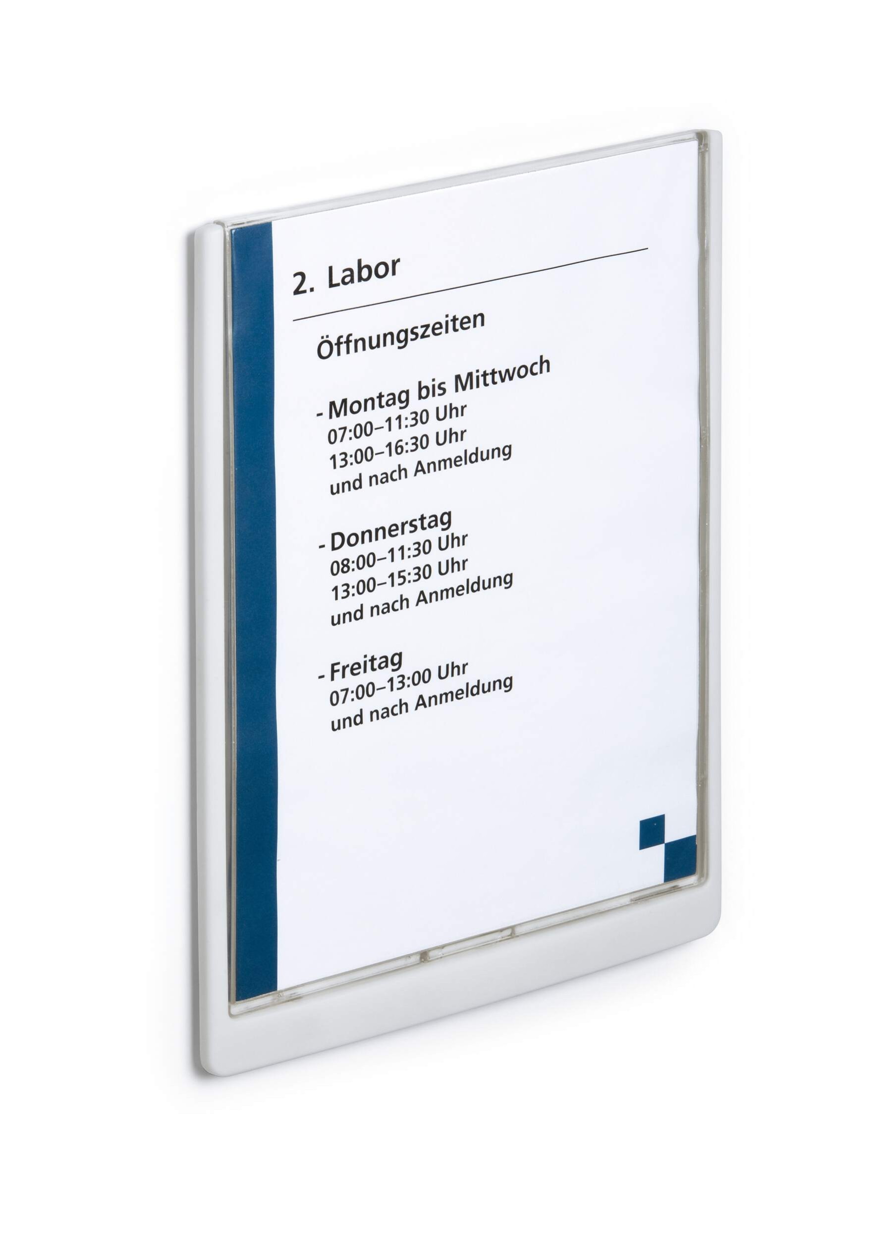 Durable Adhesive CLICK SIGN Wall Mounted Door Sign Holder | A4 | White