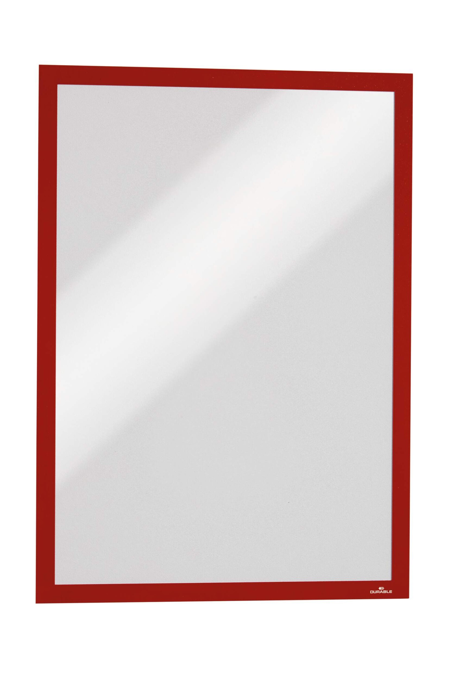 Durable DURAFRAME Magnetic Document Signage Frame for Metal | 5 Pack | A3 Red 