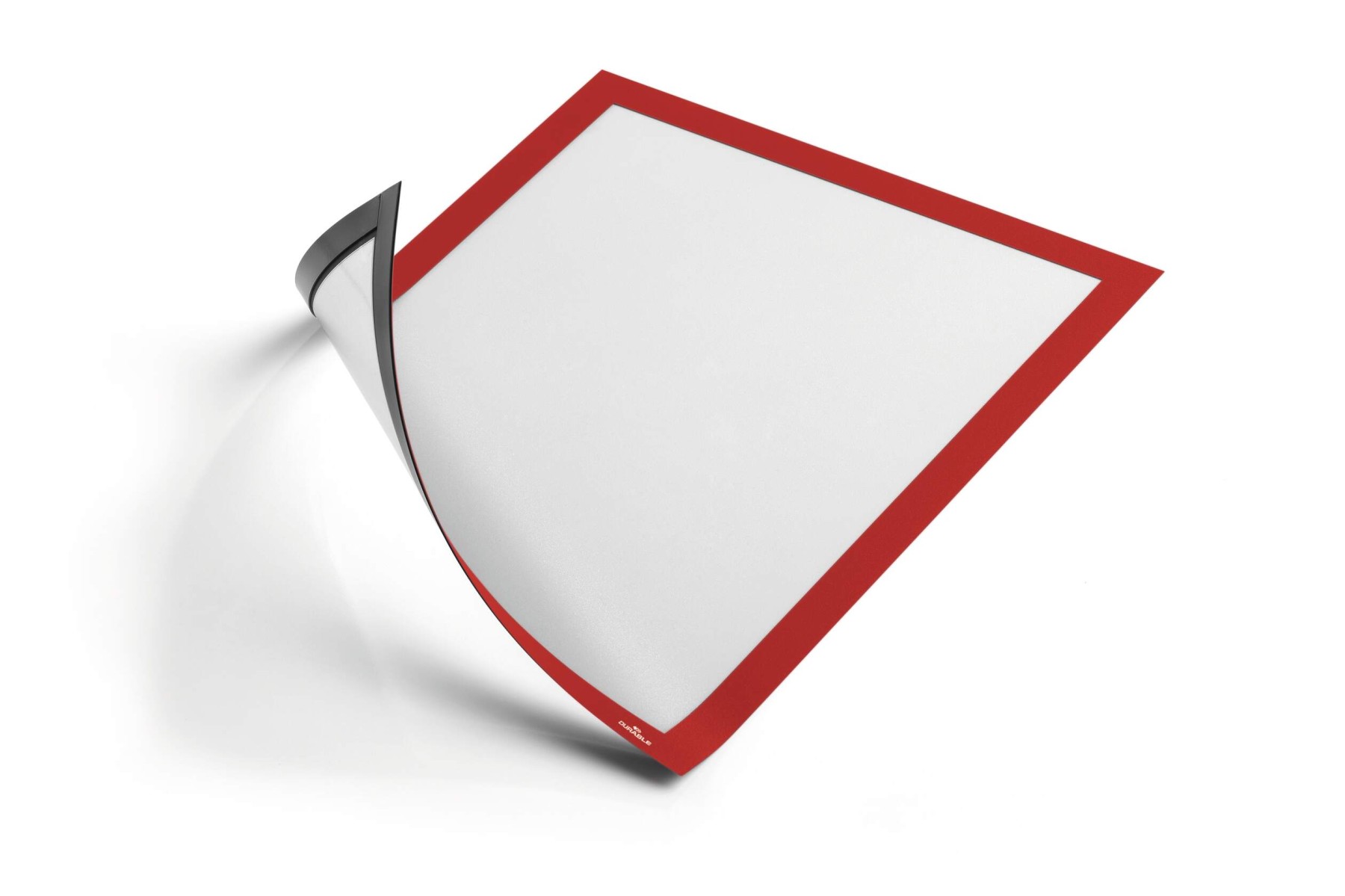 Durable DURAFRAME Magnetic Document Signage Frame for Metal | 5 Pack | A4 Red
