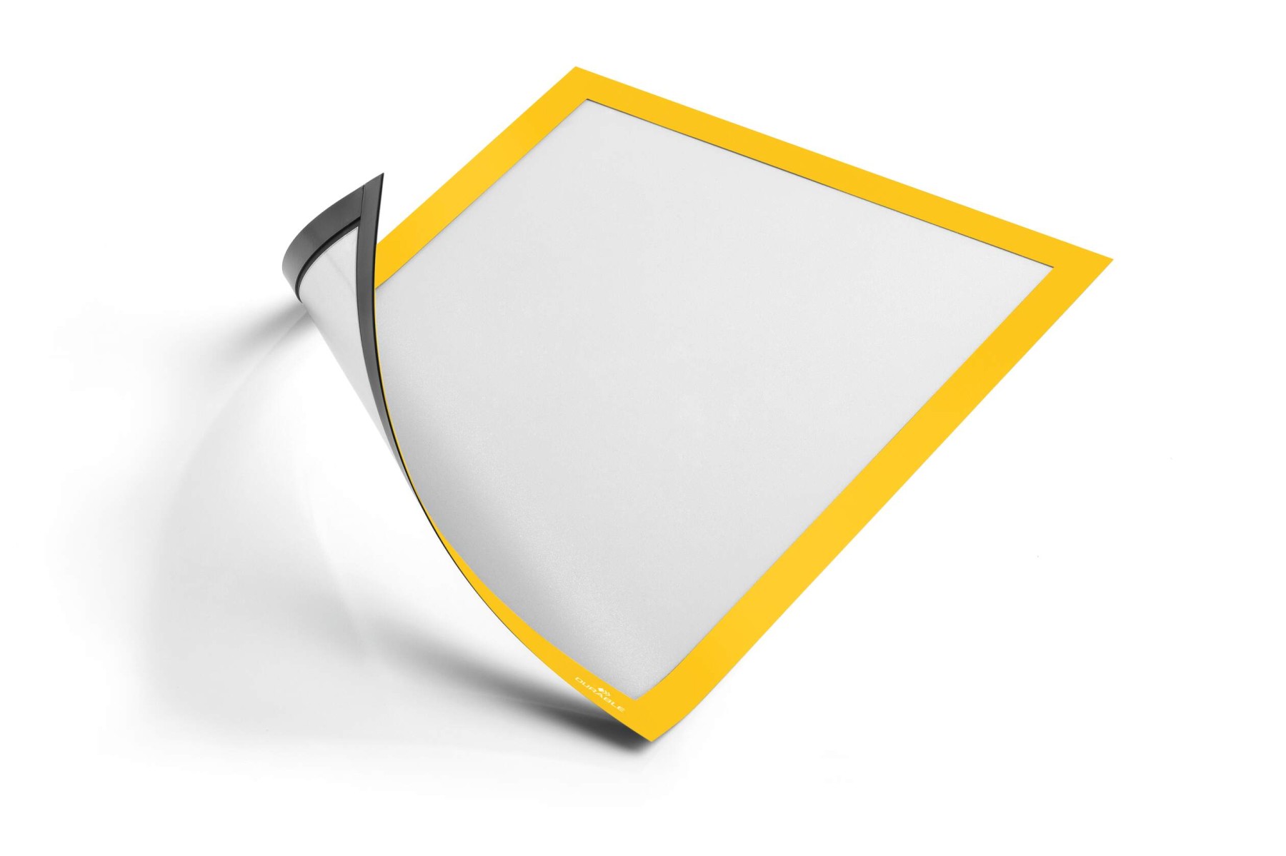 Durable DURAFRAME Magnetic Document Signage Frame for Metal | 5 Pack | A4 Yellow