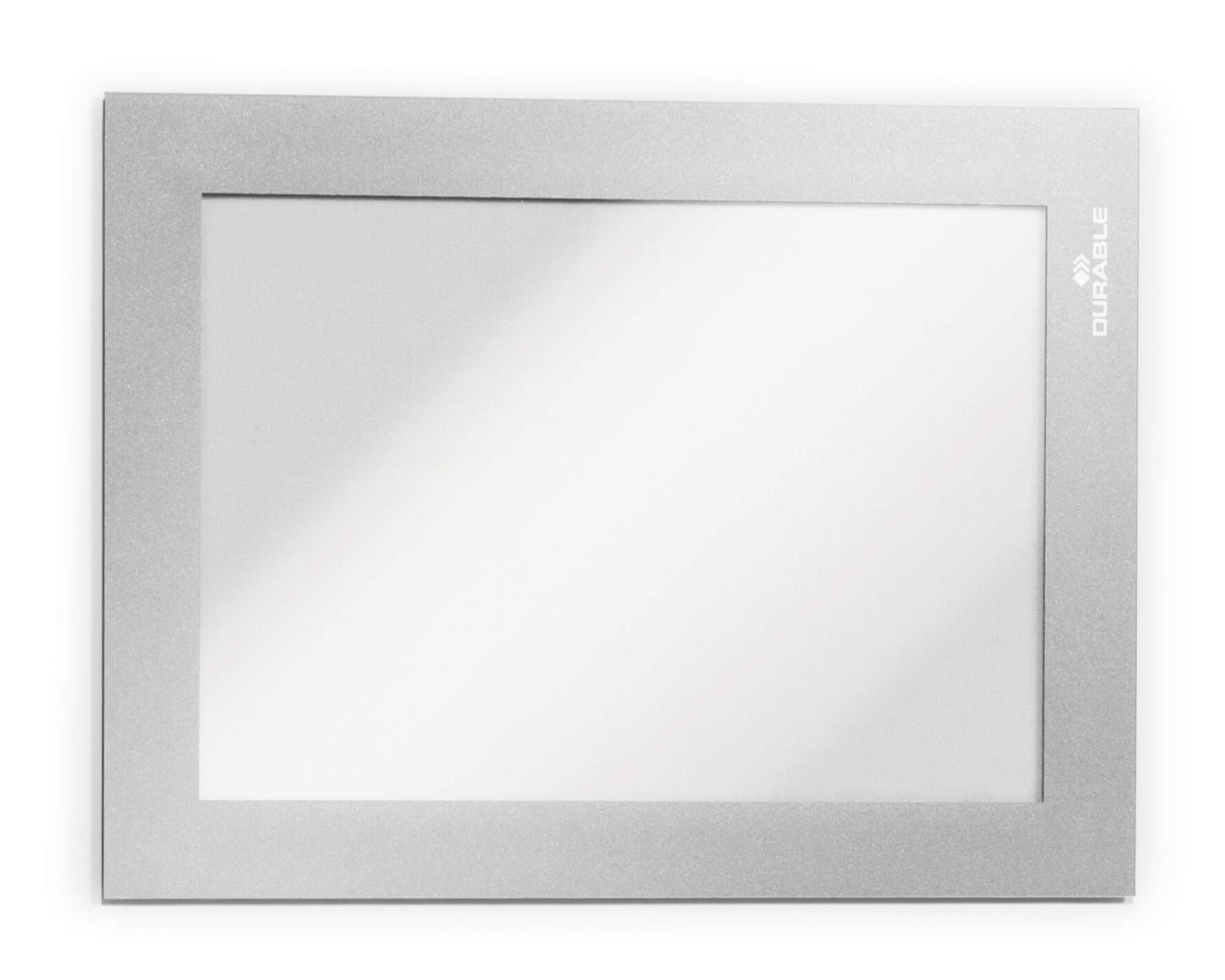 Durable DURAFRAME Self Adhesive Magnetic Signage Frame | 2 Pack | A6 Silver