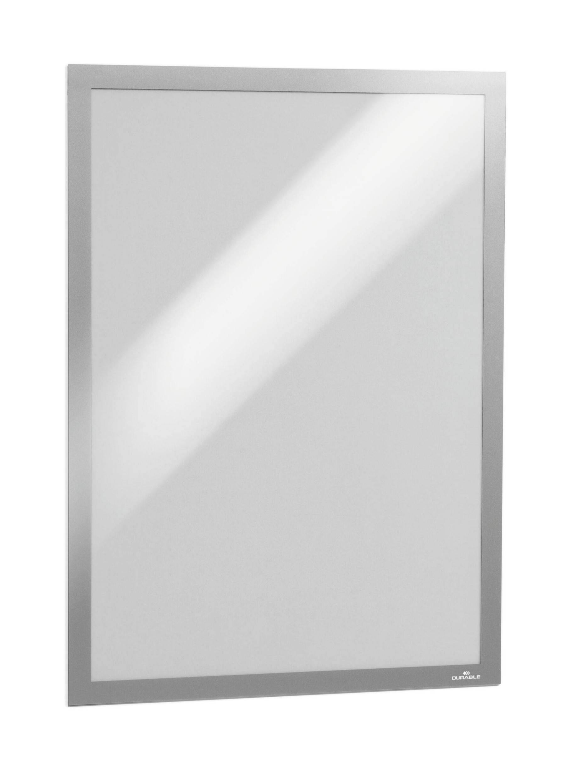 Durable DURAFRAME Self Adhesive Magnetic Signage Frame | 6 Pack | A3 Silver